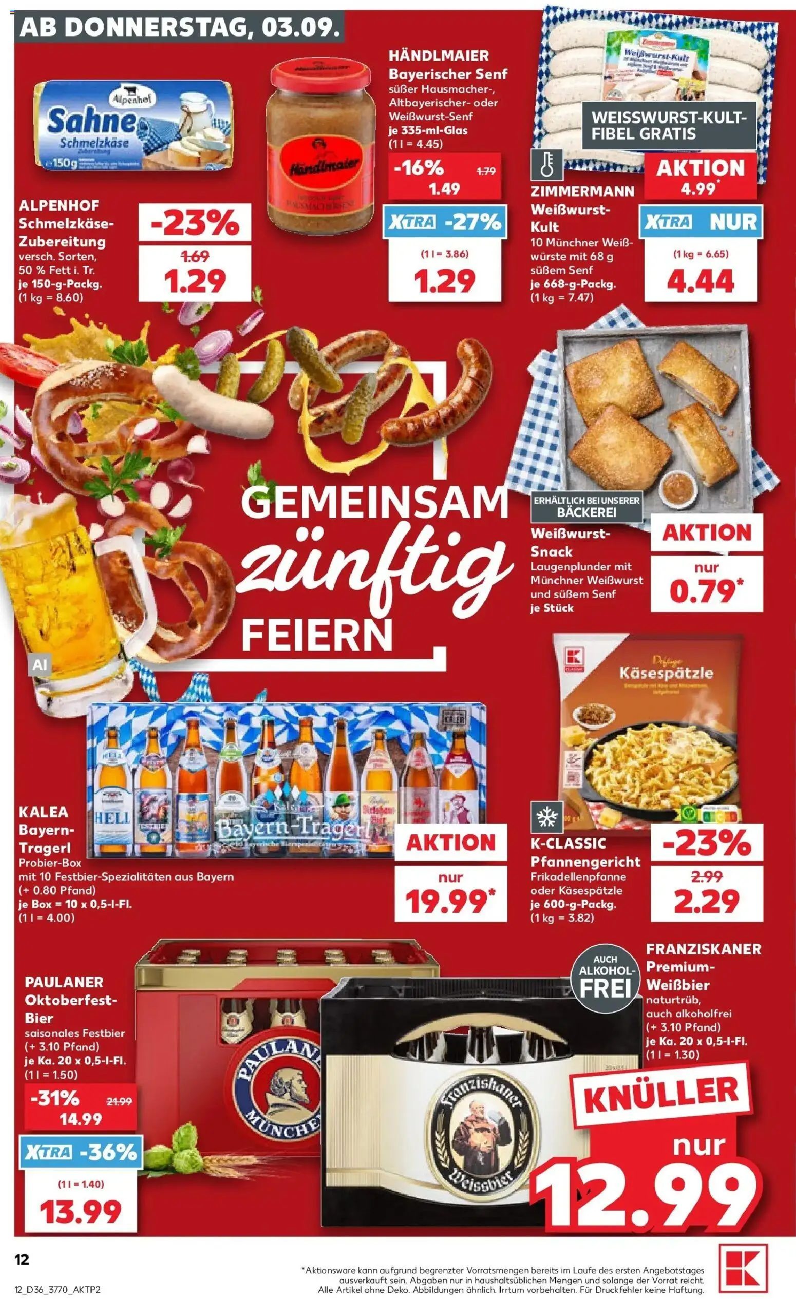 Prospekt Kaufland ab 31.08.2026 » Angebote Online zum Blättern | Seite: 21 | Produkte: Franziskaner, Bier, Weißbier, Box