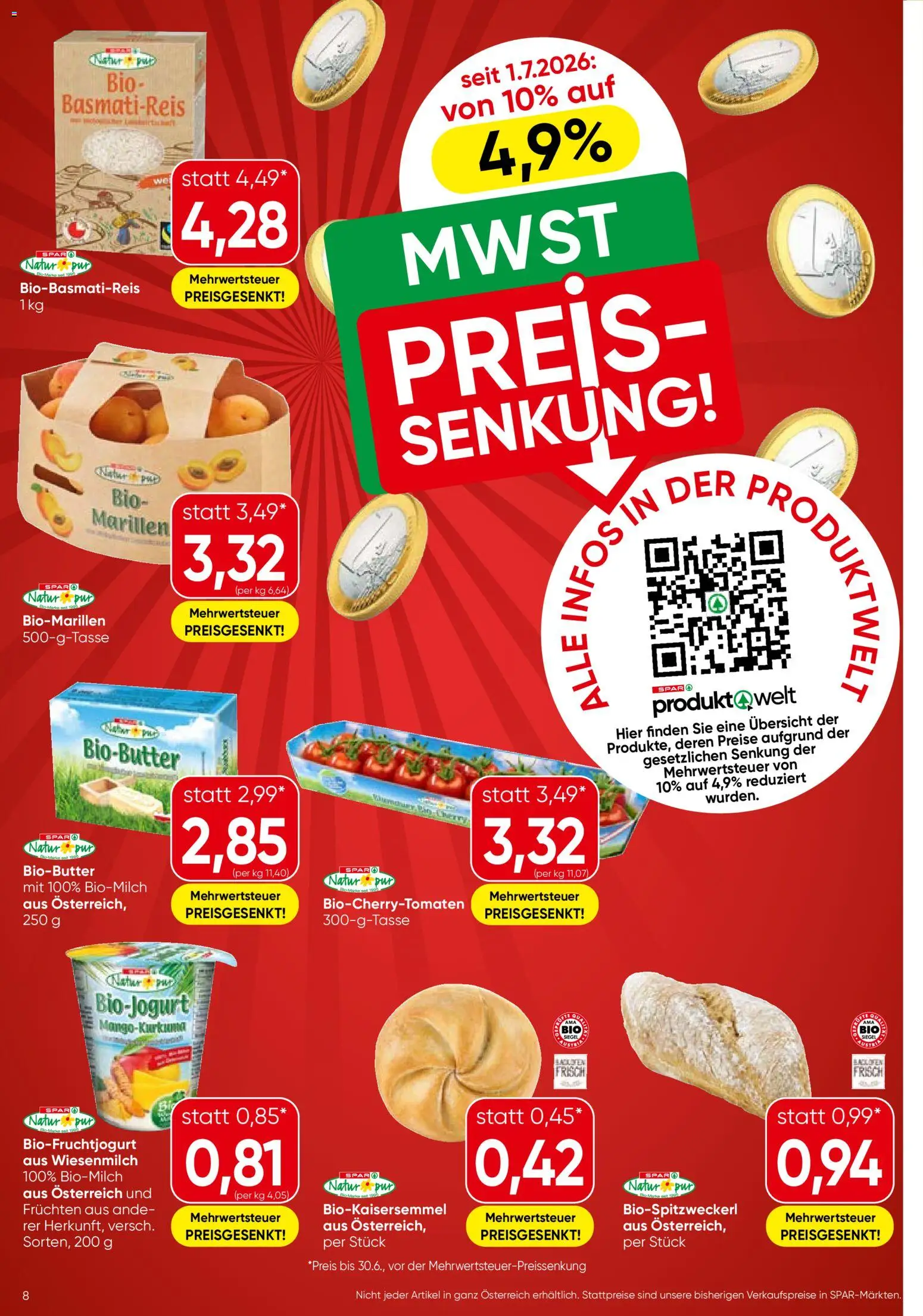 Spar Flugblatt - Wien gültig ab 09.07.2026 | Seite: 8