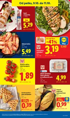 Lisnato pecivo s pizza punjenjem, 90 g - Pregled kataloga iz trgovine Lidl, vrijedi od 05.10.2026 | Stranica: 71 | Proizvodi: File, Pileći medaljoni, Okusi zavičaja, Pecivo