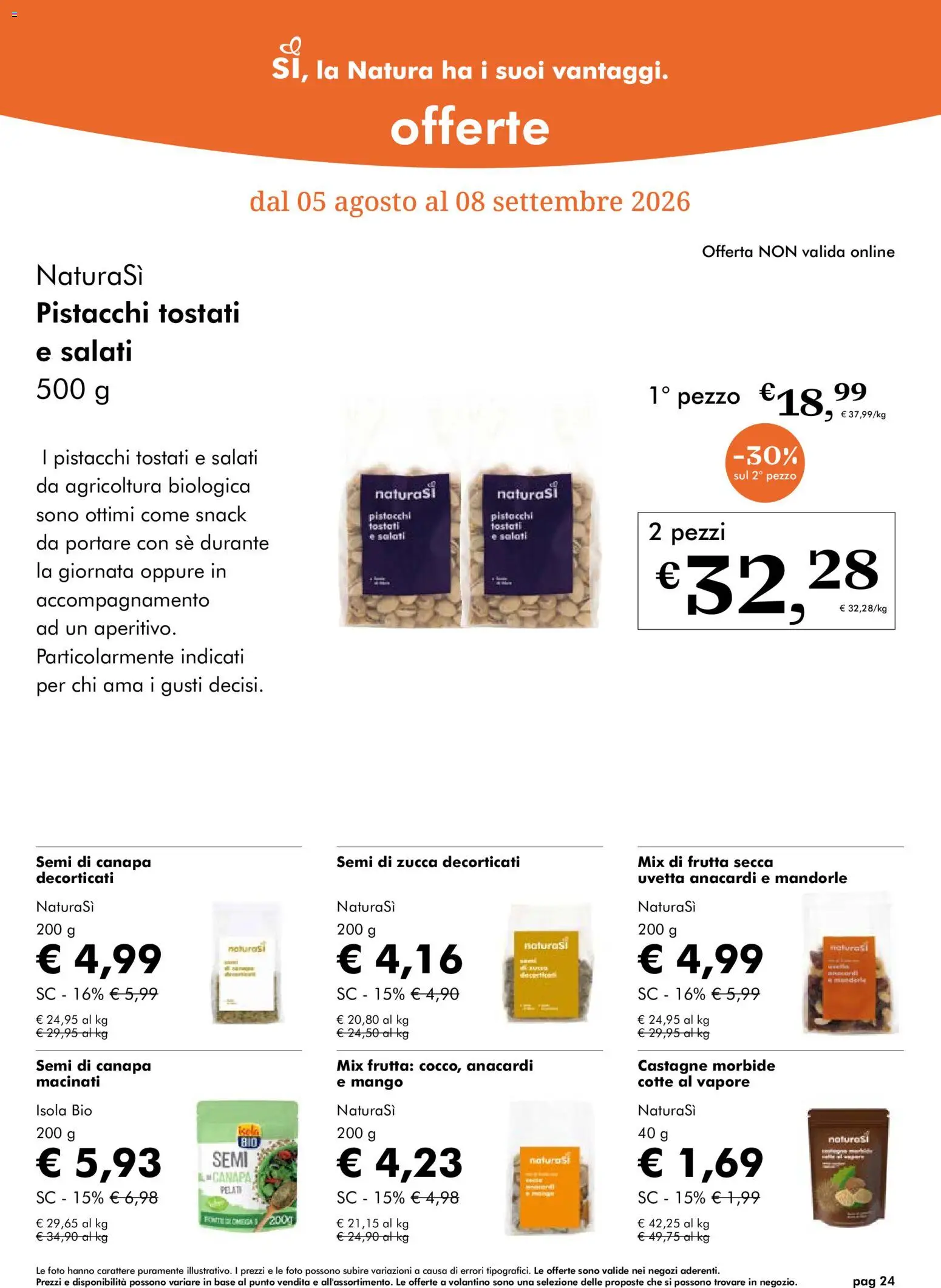 Volantino Natura Sì del 05/08/2026 | Pagina: 24