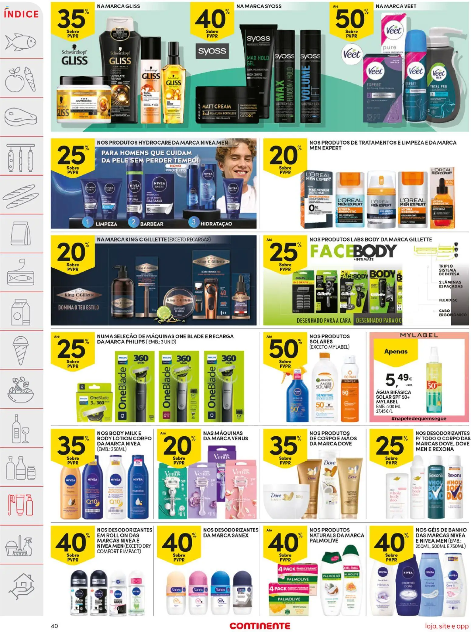 Continente folheto │ válido de 01/09/2026 | Página: 40 | Produtos: Agua, Champô, Banho, Creme