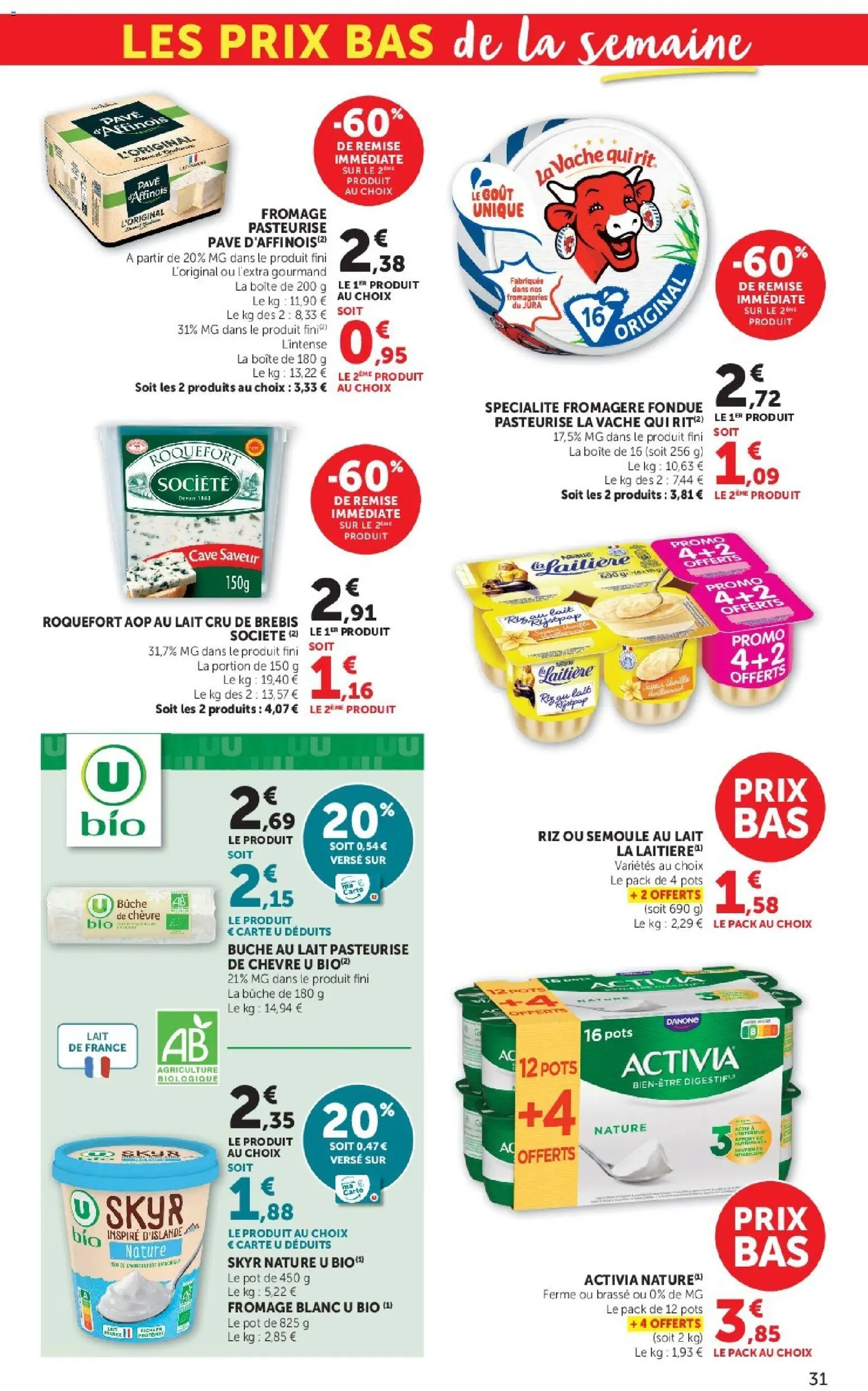 {H1} | Page: 31 | Produits: Digestif, Semoule, Lait, Riz