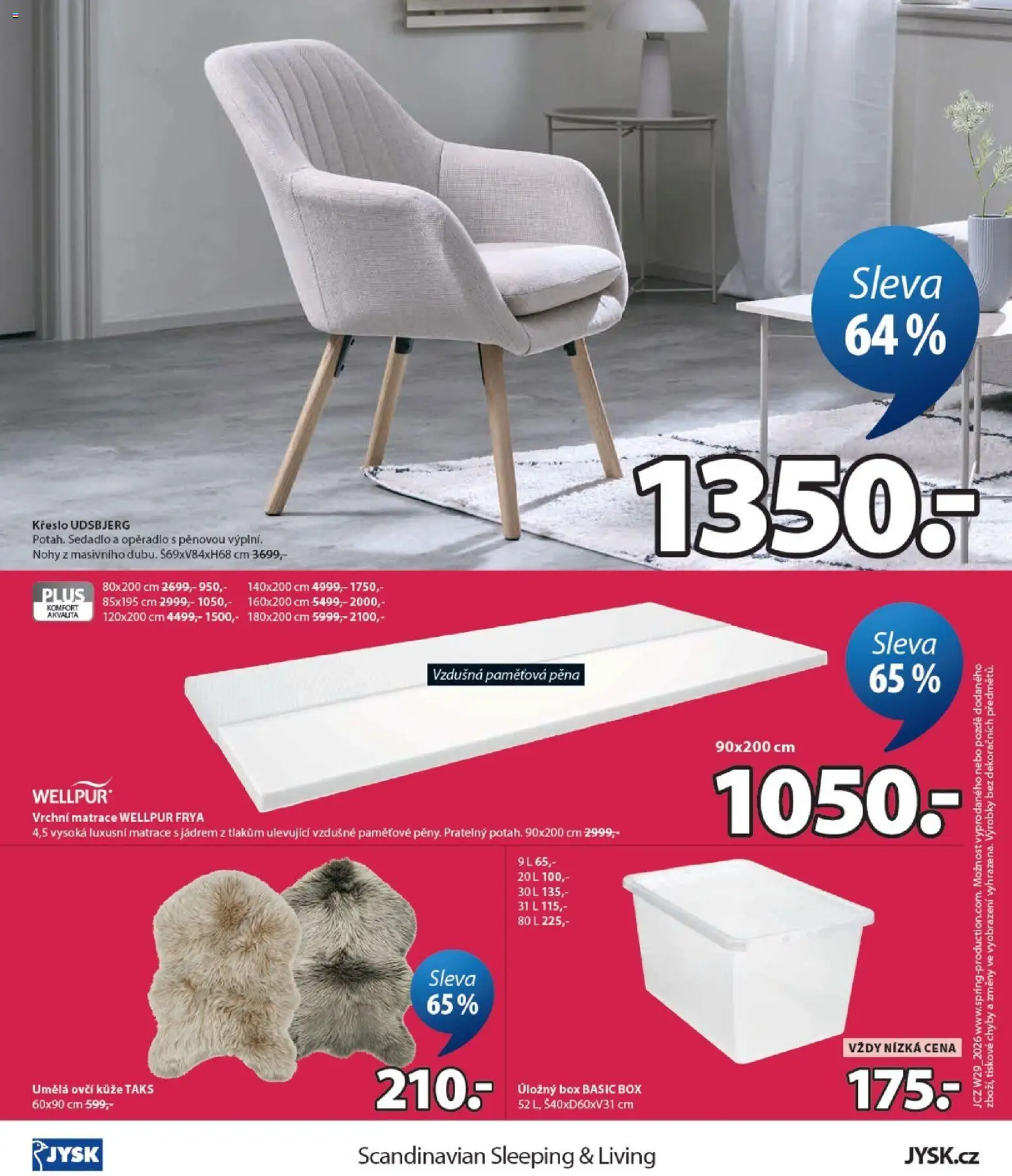 JYSK leták - Výprodej od 13.07.2026 | Strana: 12 | Produkty: Box, Úložný box, Matrace, Křeslo