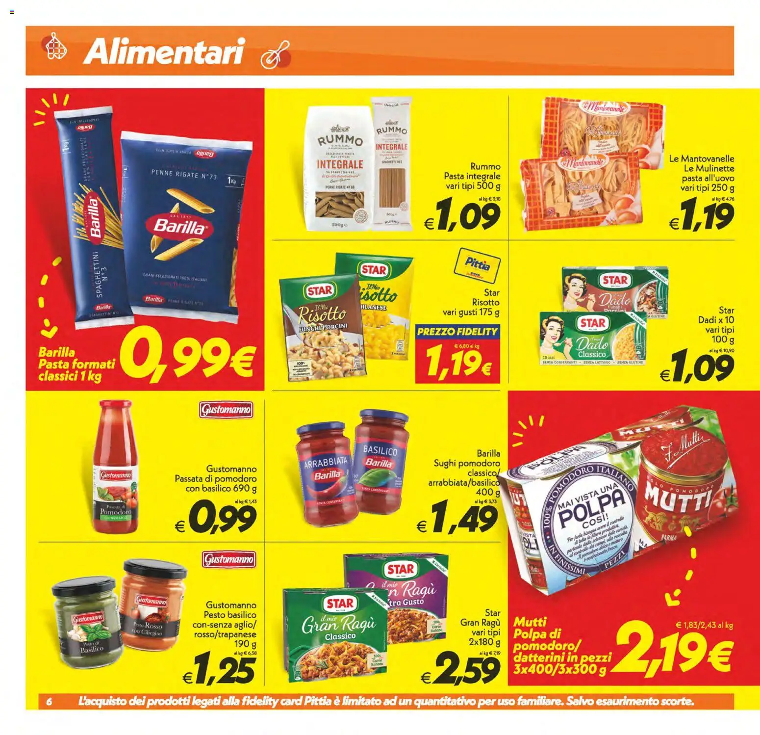 Volantino SuperConveniente del 07.04.2026 | Pagina: 6 | Prodotti: Pomodoro, Pesto, Ragú, Radio