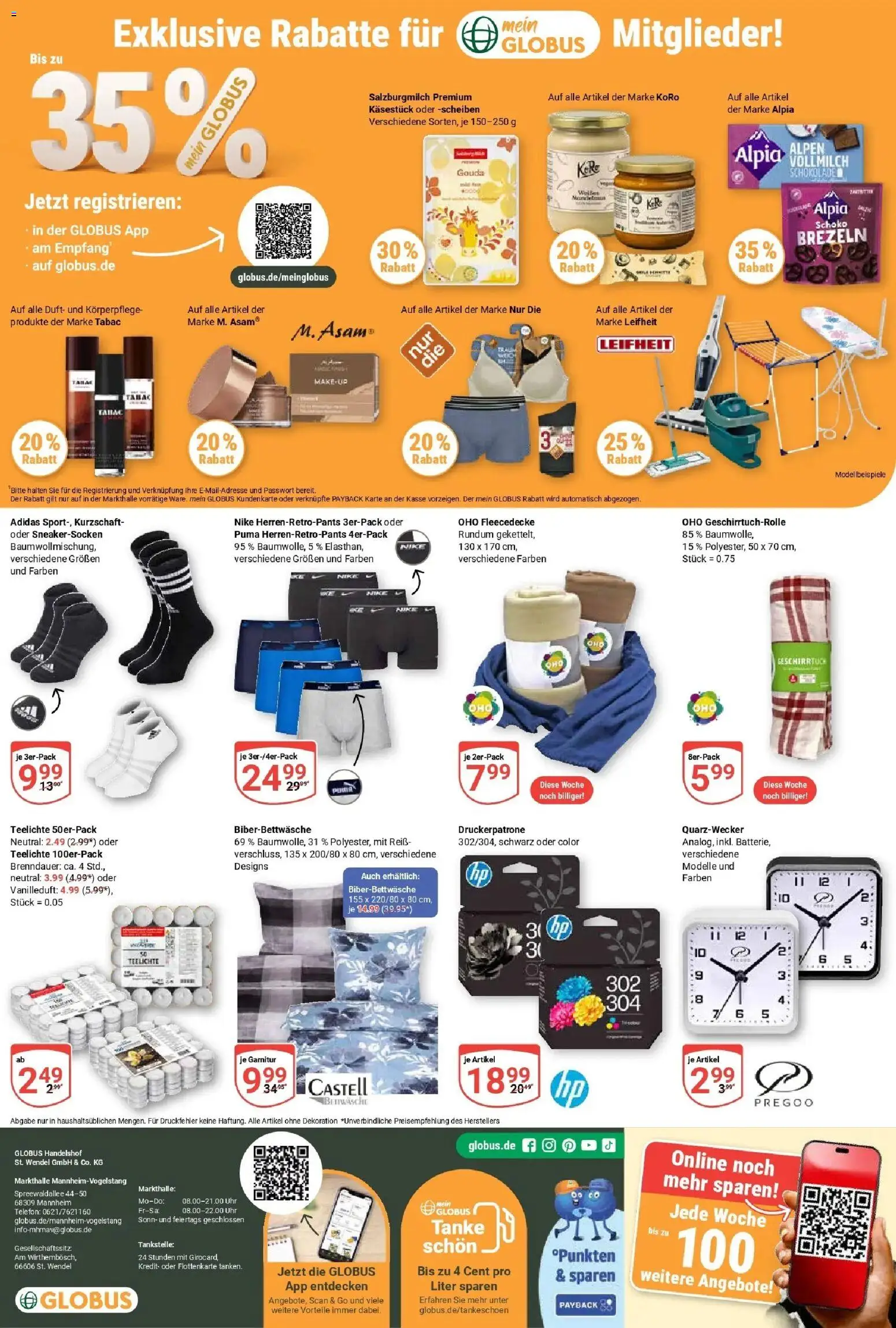 Globus Prospekt Mannheim (ab 05.10.2026) » Angebote online | Seite: 25 | Produkte: Schokolade, Duft, Telefon, Uhr
