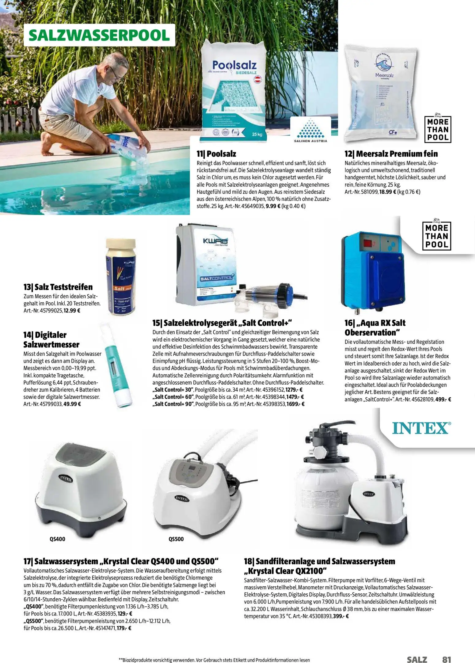 Hagebau Gartenjahr gültig ab 13.03.2026 | Seite: 81 | Produkte: Wasser, Salz, Manometer