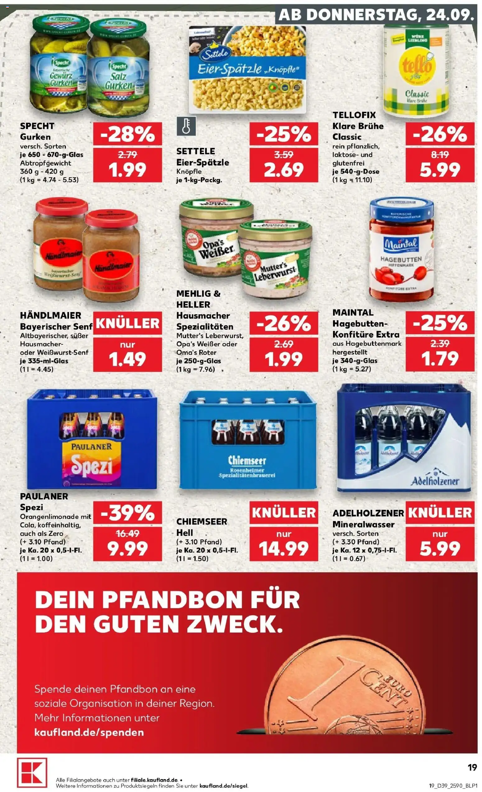 Prospekt Kaufland ab 21.09.2026 » Angebote Online zum Blättern | Seite: 31 | Produkte: Paulaner spezi, Spezialitäten, Gurken, Paulaner
