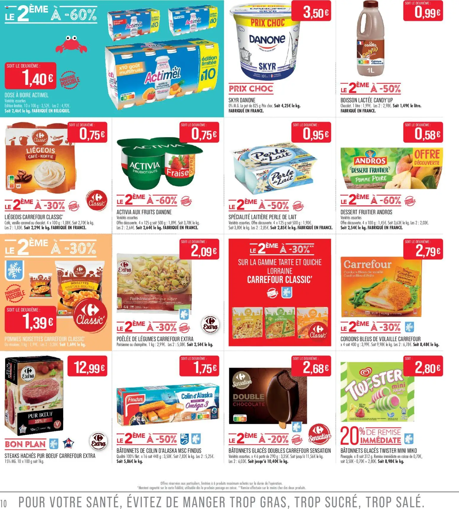 {H1} | Page: 10 | Produits: Pomme, Actimel, Pommes, Skyr