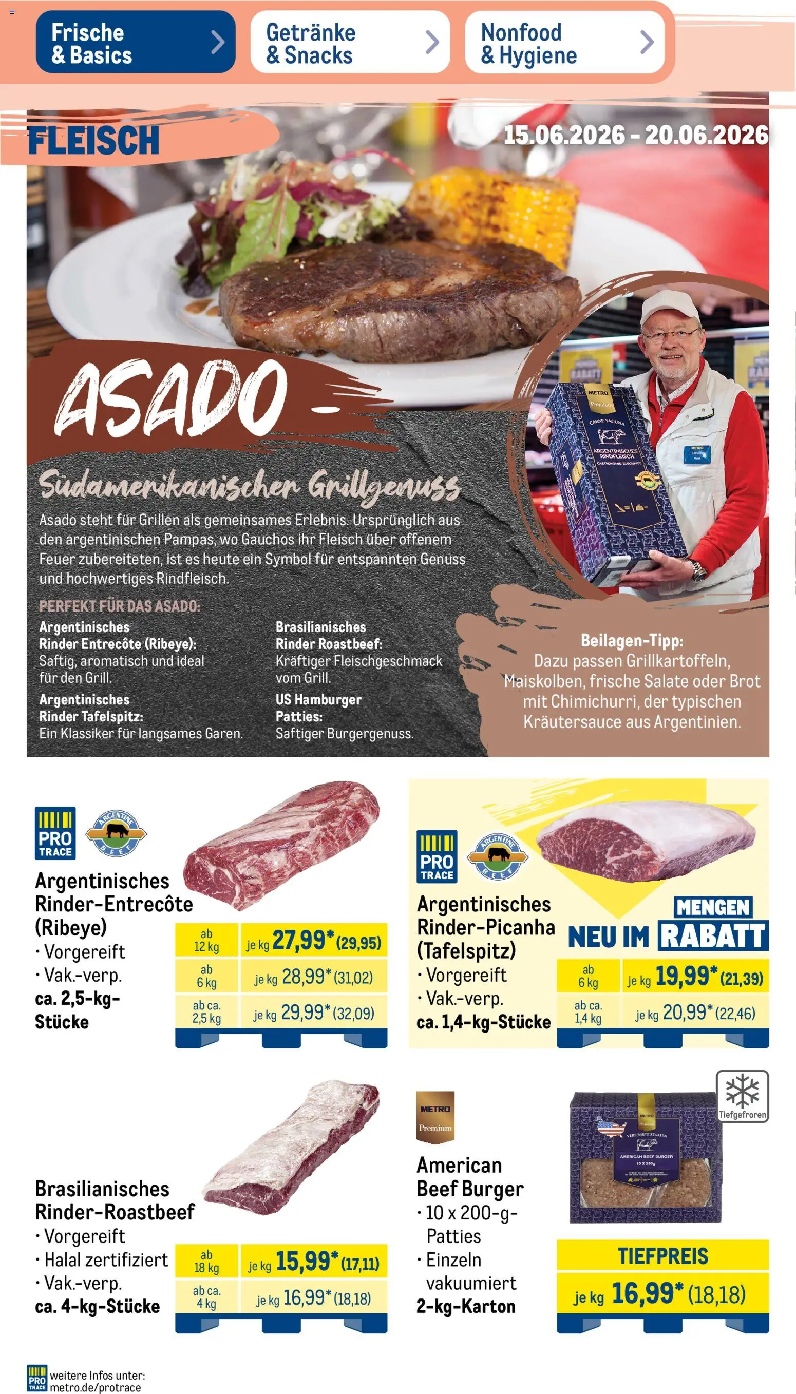 Metro Non Food & Hygiene – gültig ab 15.06.2026 | Seite: 35 | Produkte: Tafelspitz, Burger, Brot, Fleisch