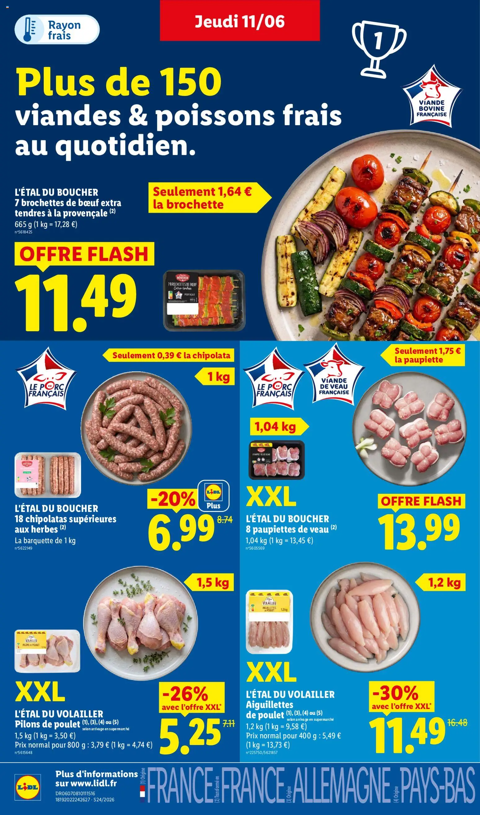 {H1} | Page: 6 | Produits: Paupiettes de veau, Viande, Porc, Viande bovine
