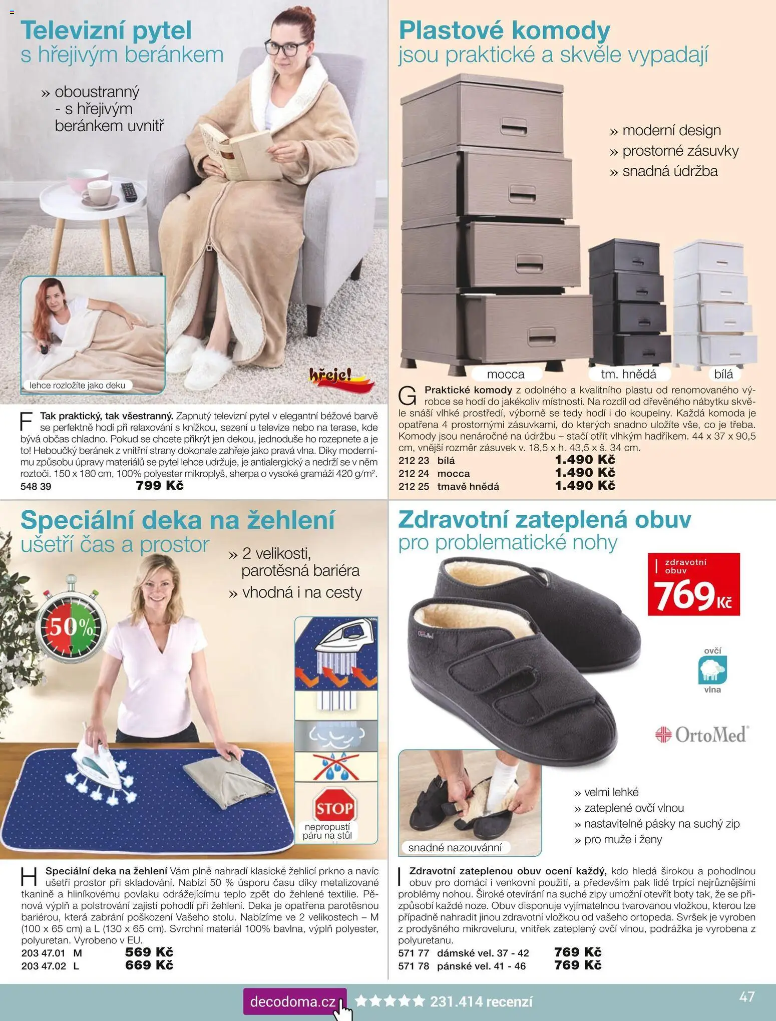 Decodoma katalog Podzim 2026 od 01.09.2026 | Strana: 47 | Produkty: Komody, Obuv, Televize, Komoda