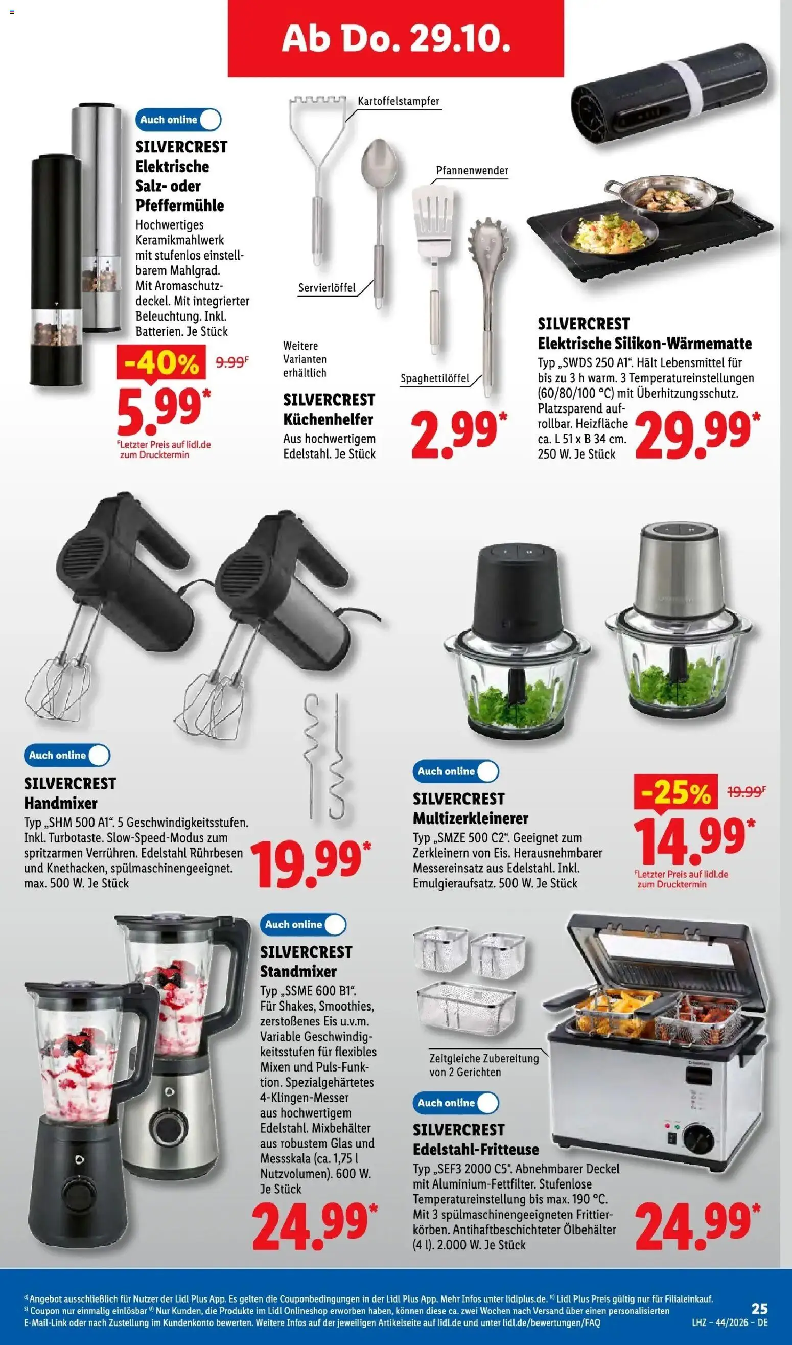 Lidl Prospekt Künzell (ab 26.10.2026) zum Blättern » Angebote | Seite: 45 | Produkte: Mixer, Rührbesen, Handmixer, Eis