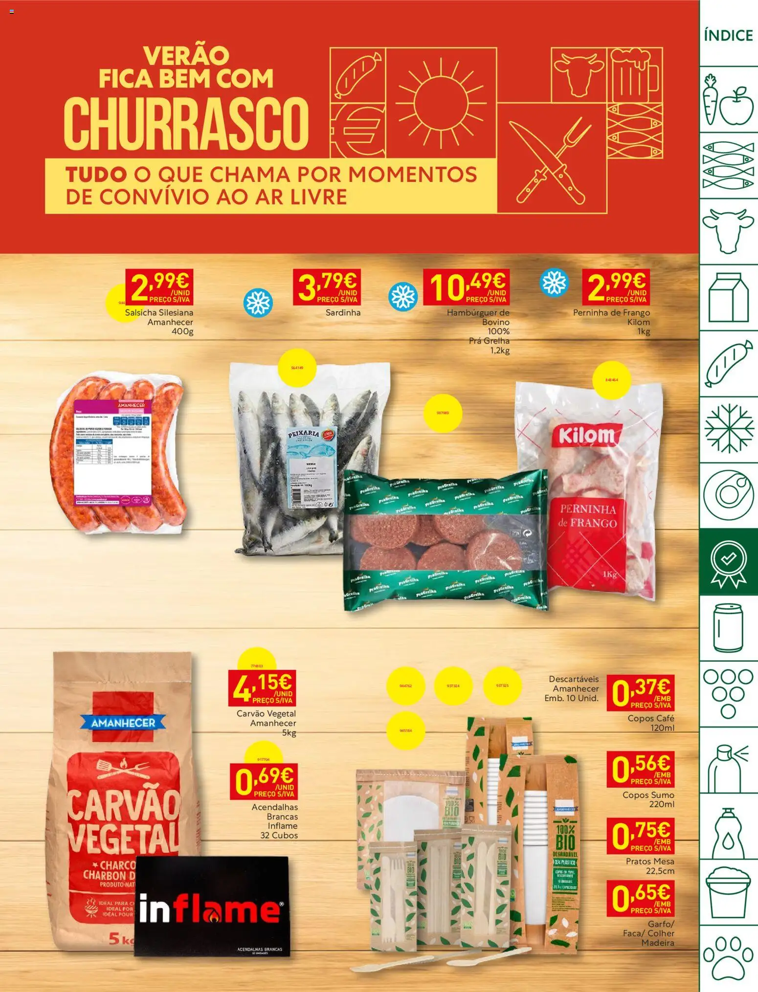 Recheio folheto │ válido de 07/07/2026 | Página: 23 | Produtos: Pratos, Carvão vegetal, Salsicha, Café