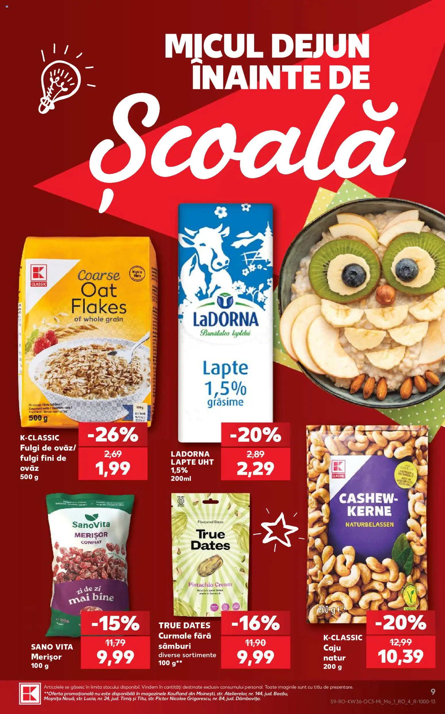 Noul catalog Kaufland – valabil de la 02.09.2026 | Pagină: 9 | Produse: Vită, Lapte, Caju, Curmale