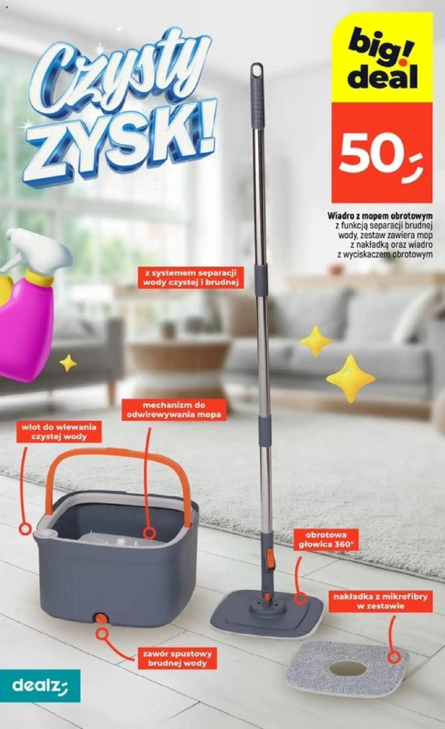 Dealz gazetka - Czysty zysk od 03.09.2026 | Strona: 12 | Produkty: Mop