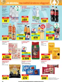 Spar akciós újság - amely érvényes a következő dátumtól: 2026.07.30. | Oldal: 14 | Termékek: Chips, Doboz, Kávé, Narancs
