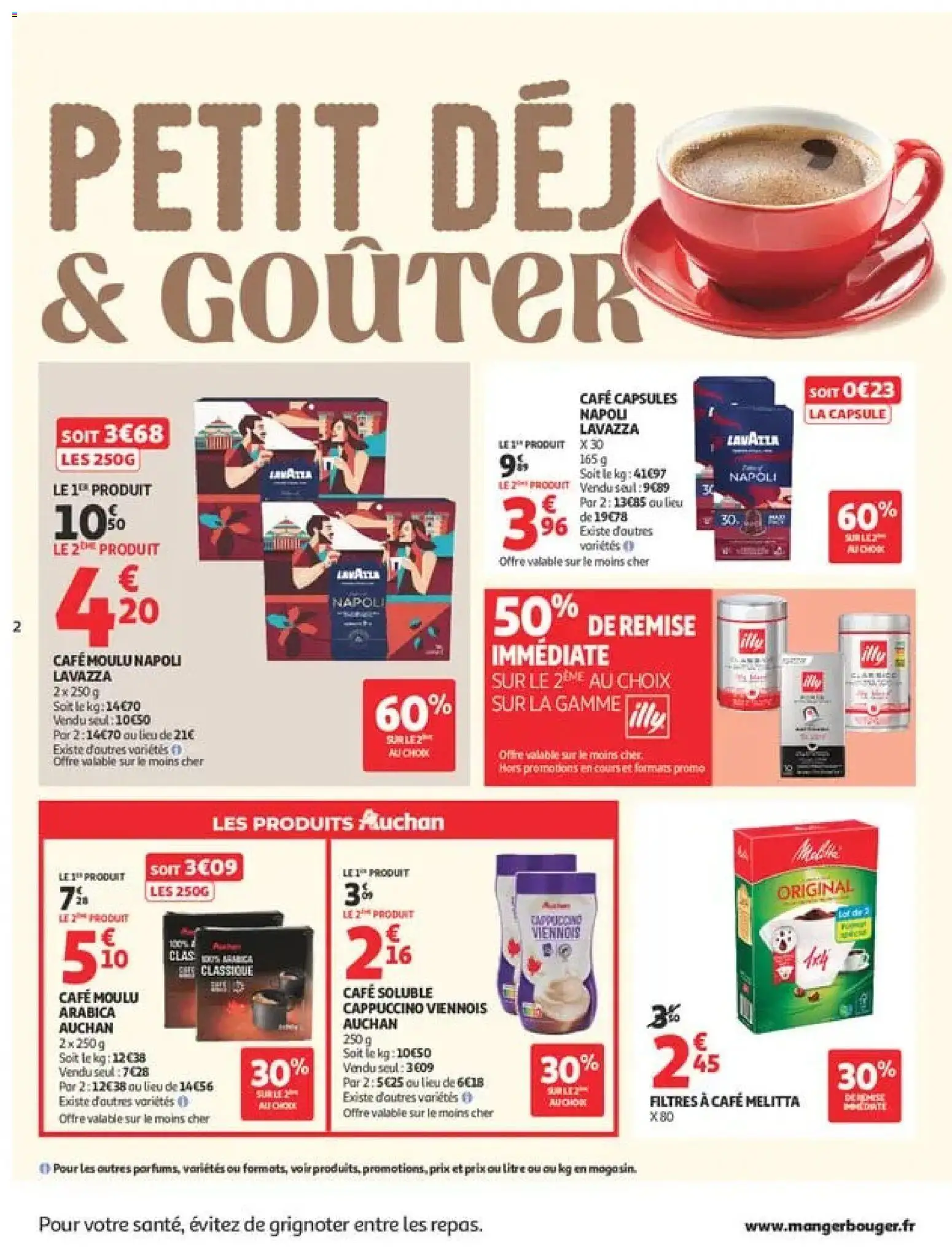 {H1} | Page: 2 | Produits: Café soluble, Café moulu, Café