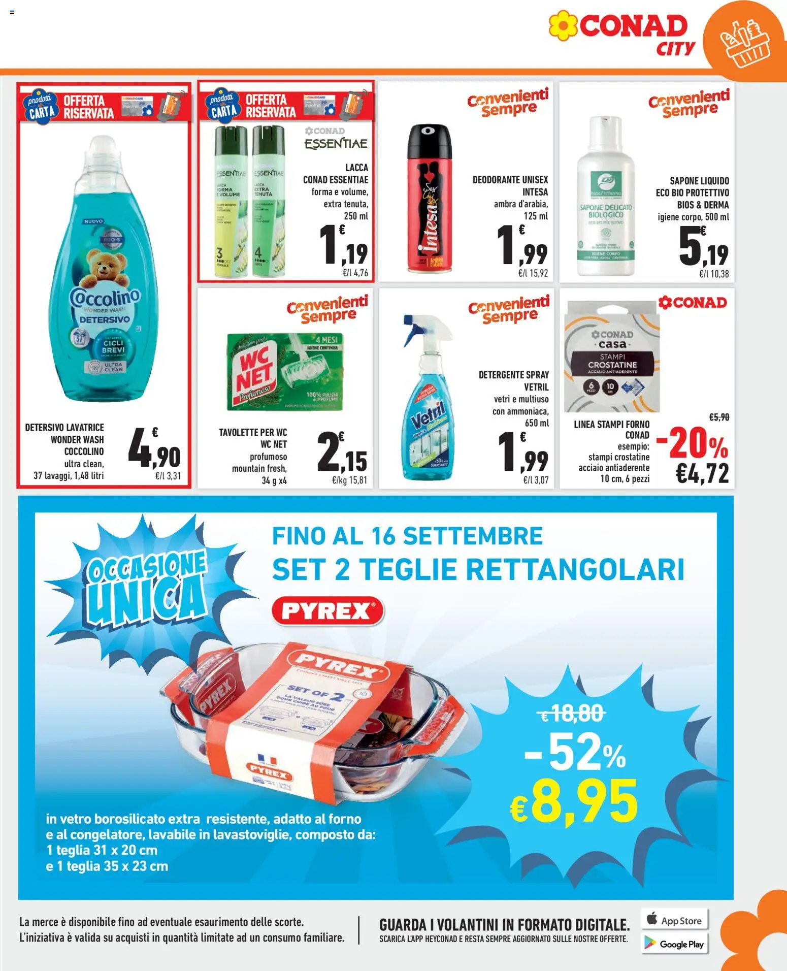Volantino Conad del 11/09/2026 | Pagina: 7 | Prodotti: Teglia, Detergente, Crostatine, Forno