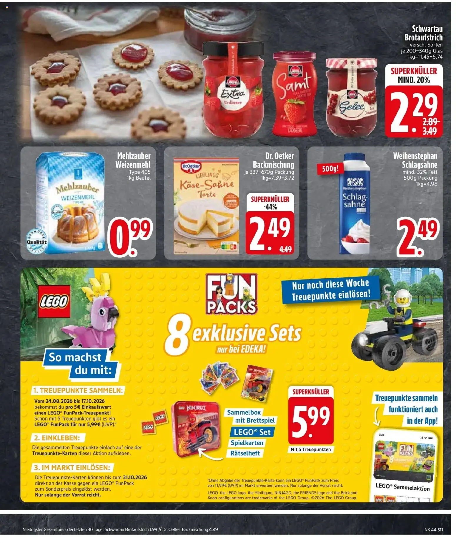 Edeka Prospekt Vilgertshofen-Issing (ab 26.10.2026) » Angebote Online | Seite: 13 | Produkte: Schlagsahne, Weizenmehl, Sahne