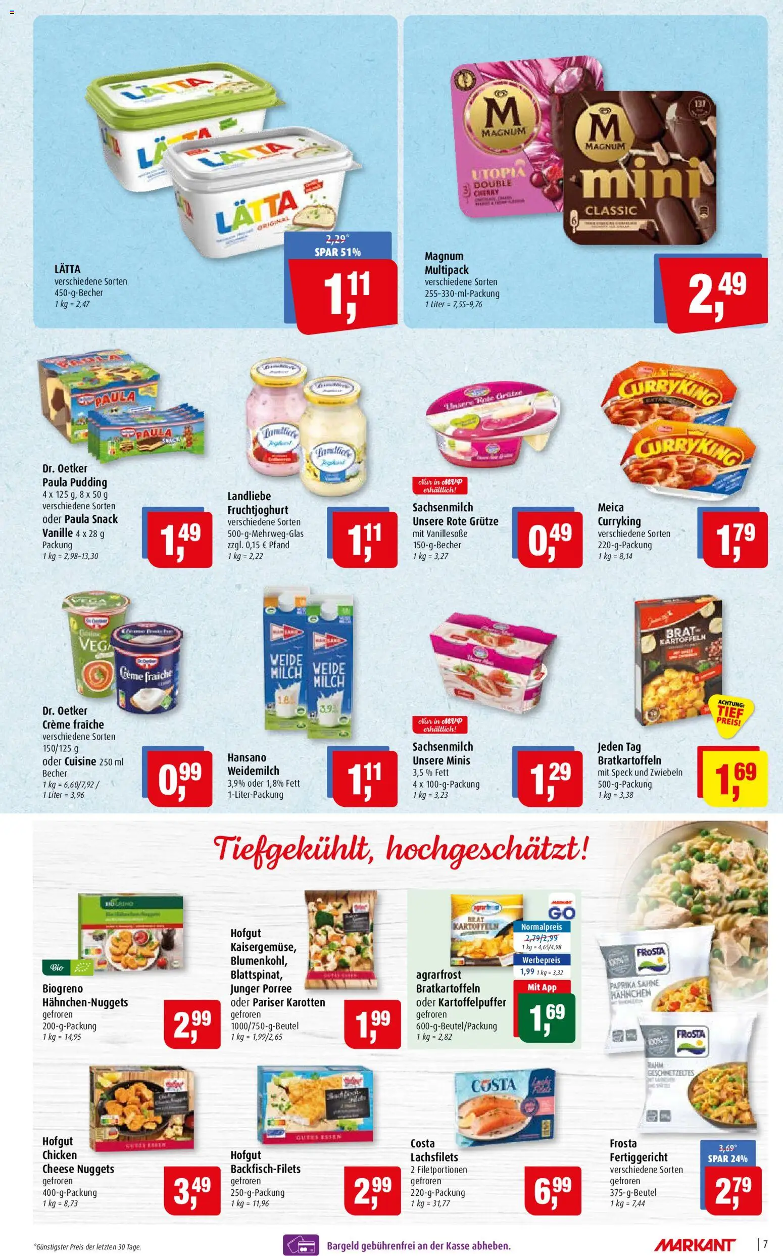 Markant Prospekt – gültig ab 05.10.2026 | Seite: 7 | Produkte: Fruchtjoghurt, Creme, Meica, Lätta