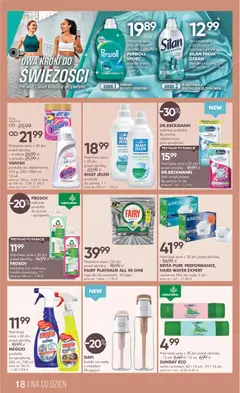 Pogląd oferty "Super-pharm gazetka" - ważna od 29.07.2026 | Strona: 18 | Produkty: Fairy platinum, Jeleń, Odplamiacz, Detergent