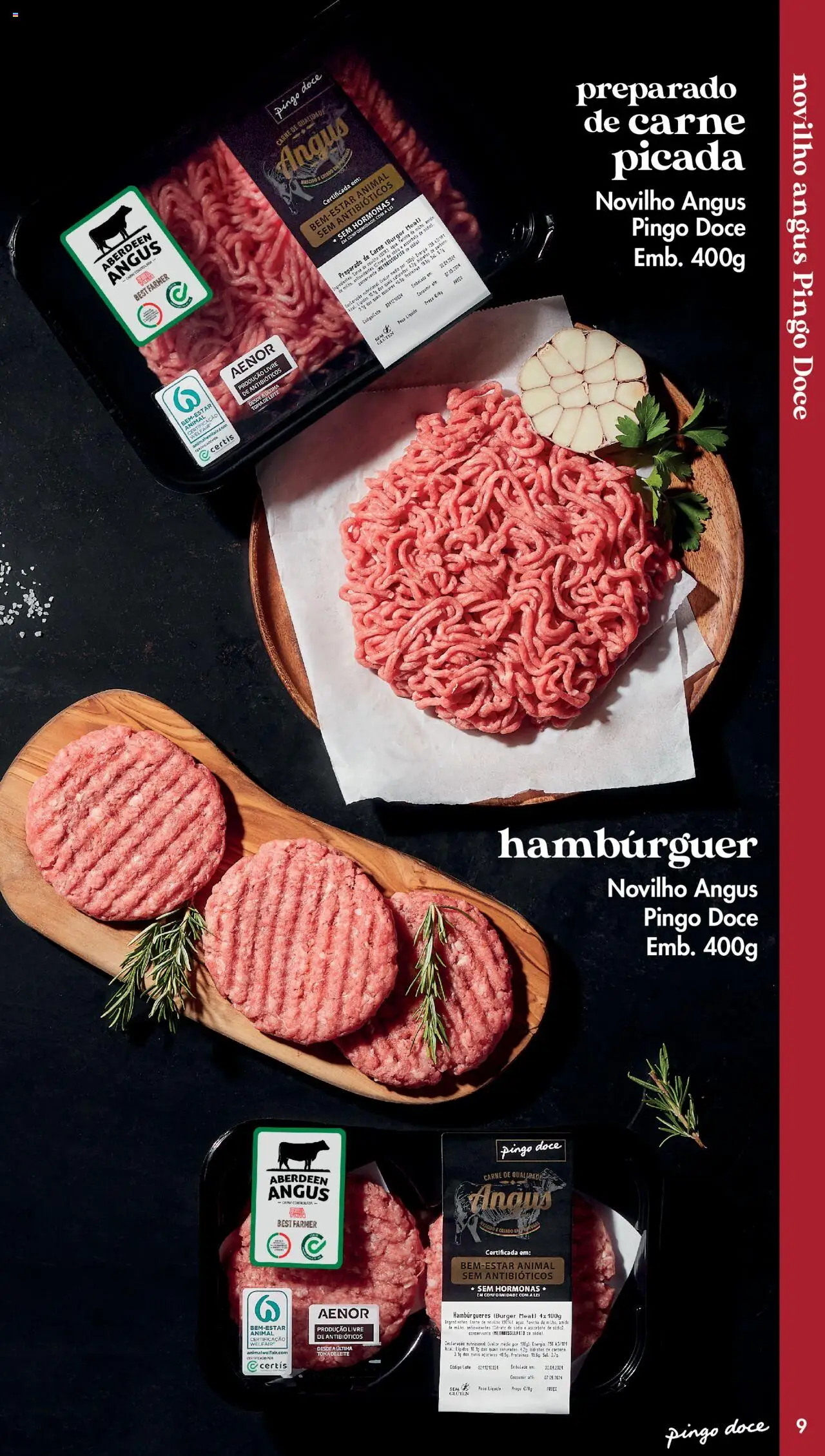 Pingo Doce - Catálogo-Talho │ válido de 20/05/2025 | Página: 9 | Produtos: Hambúrguer, Leite, Carne, Farinha