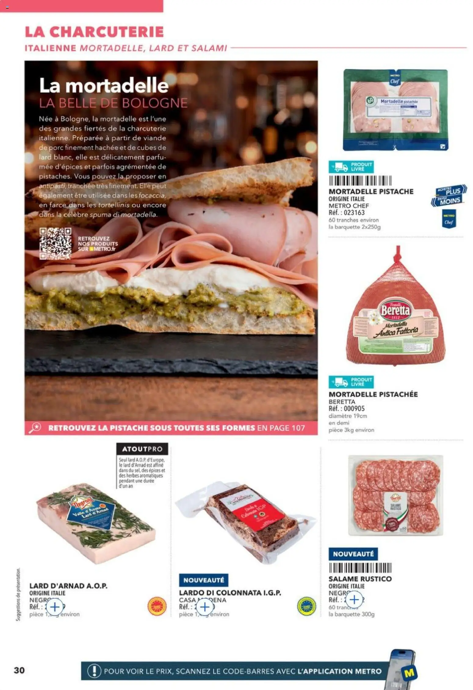 {H1} | Page: 30 | Produits: Salami, Viande, Porc, Livre