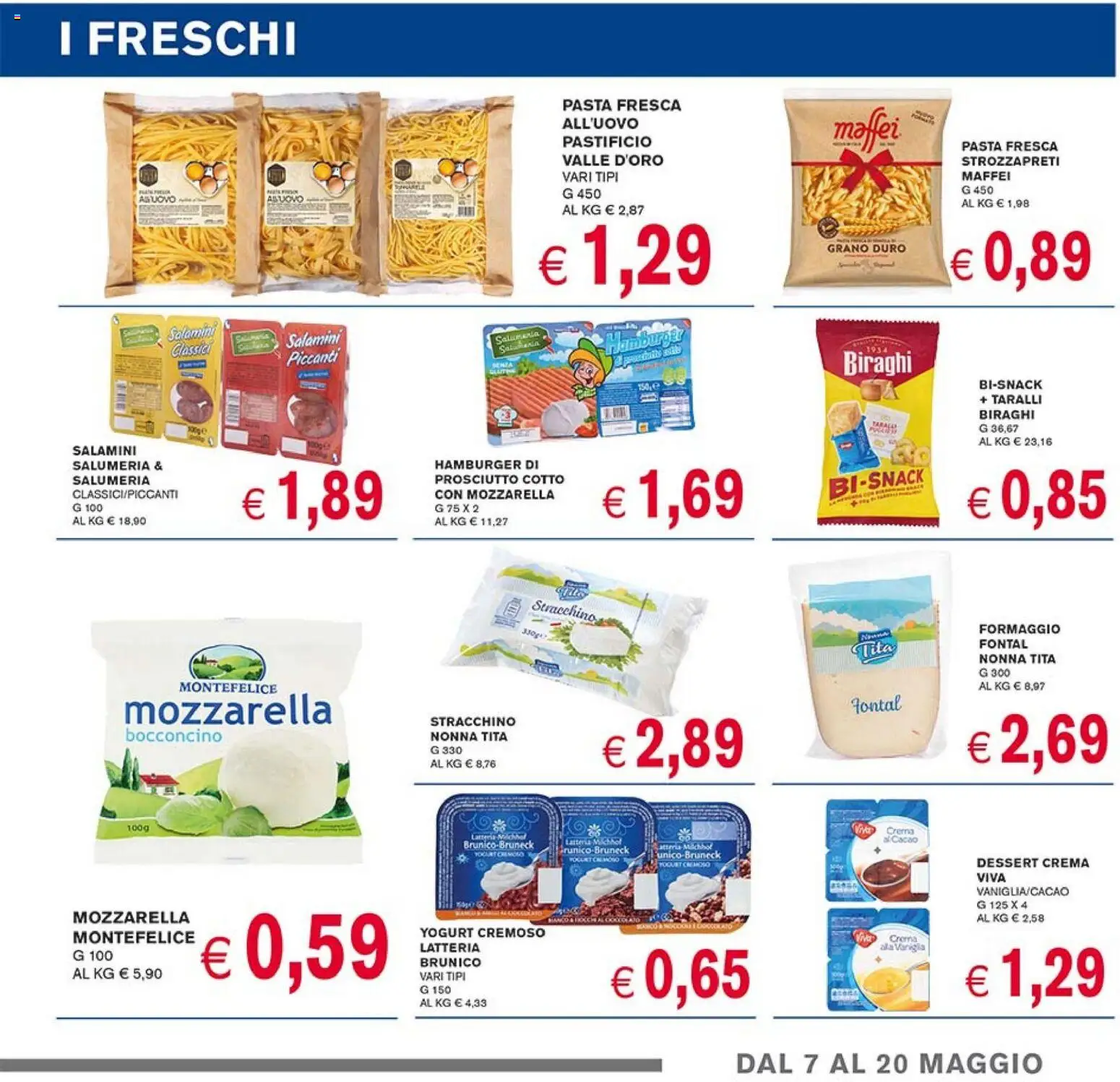 Volantino Coal del 07.05.2026 | Pagina: 7 | Prodotti: Yogurt, Mozzarella, Formaggio, Taralli