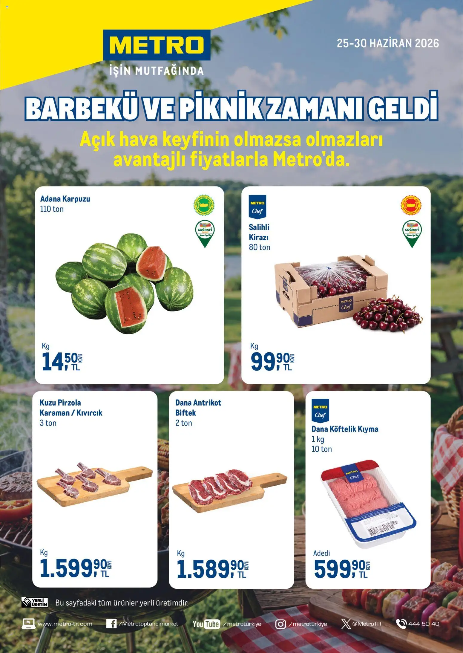 Metro - Barbekü ve piknik zamanı geldi - 25 Haziran 2026 tarihinden itibaren geçerlidir | Sayfa: 1 | Ürünler: Kıyma, Pirzola