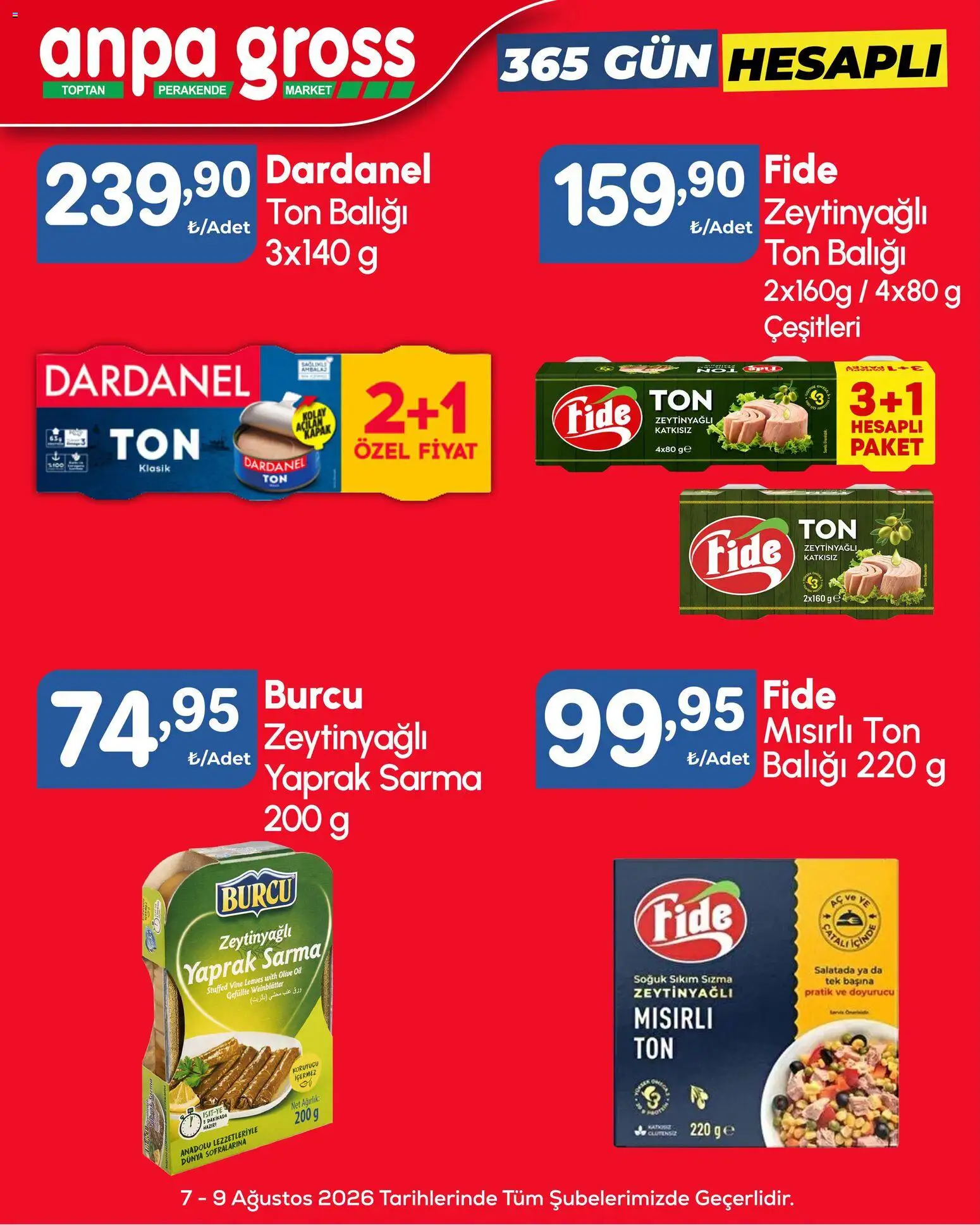Anpa Gross Katalog - 07 Ağustos 2026 tarihinden itibaren geçerlidir | Sayfa: 10 | Ürünler: Ton balığı, Ağırlık