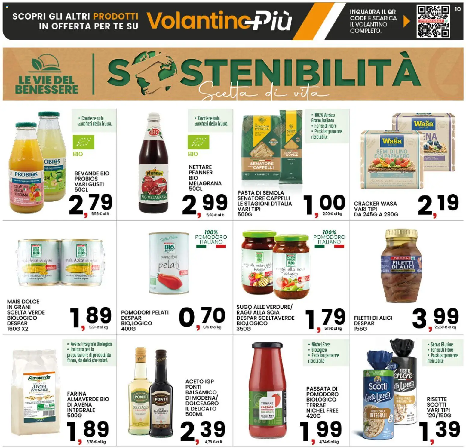 Volantino Interspar del 27.05.2026 | Pagina: 10 | Prodotti: Tè, Pomodoro, Aceto, Mais