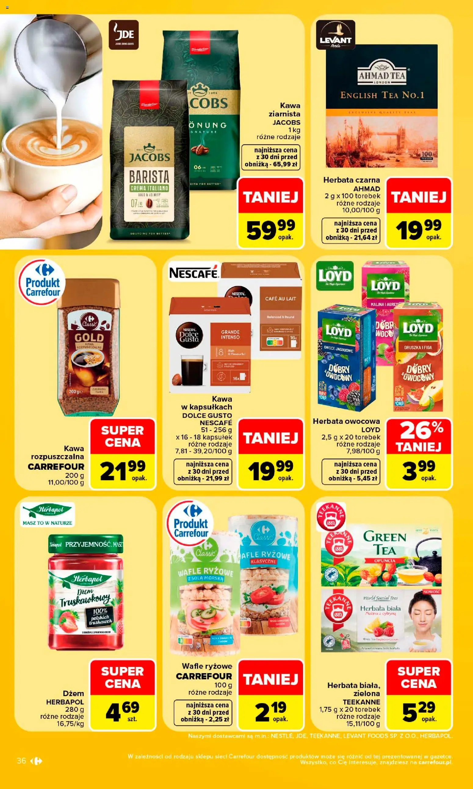 Carrefour gazetka od 10.08.2026 | Strona: 38 | Produkty: Jacobs, Nescafe, Kawa ziarnista, Dolce Gusto