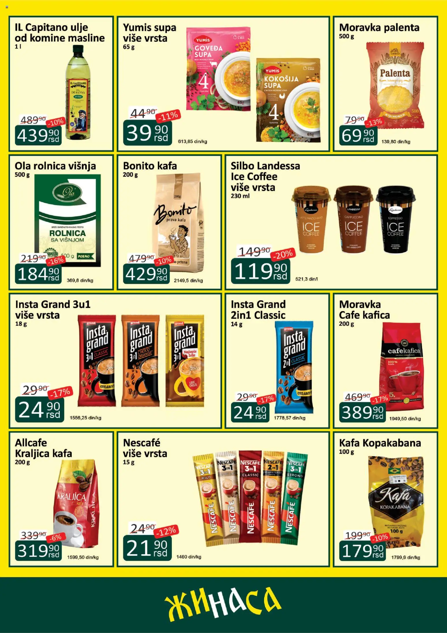 ŽINASA katalog - važi od 01.07.2026 | Strana: 4 | Proizvode: Palenta, Višnja, Kafa, Nescafé