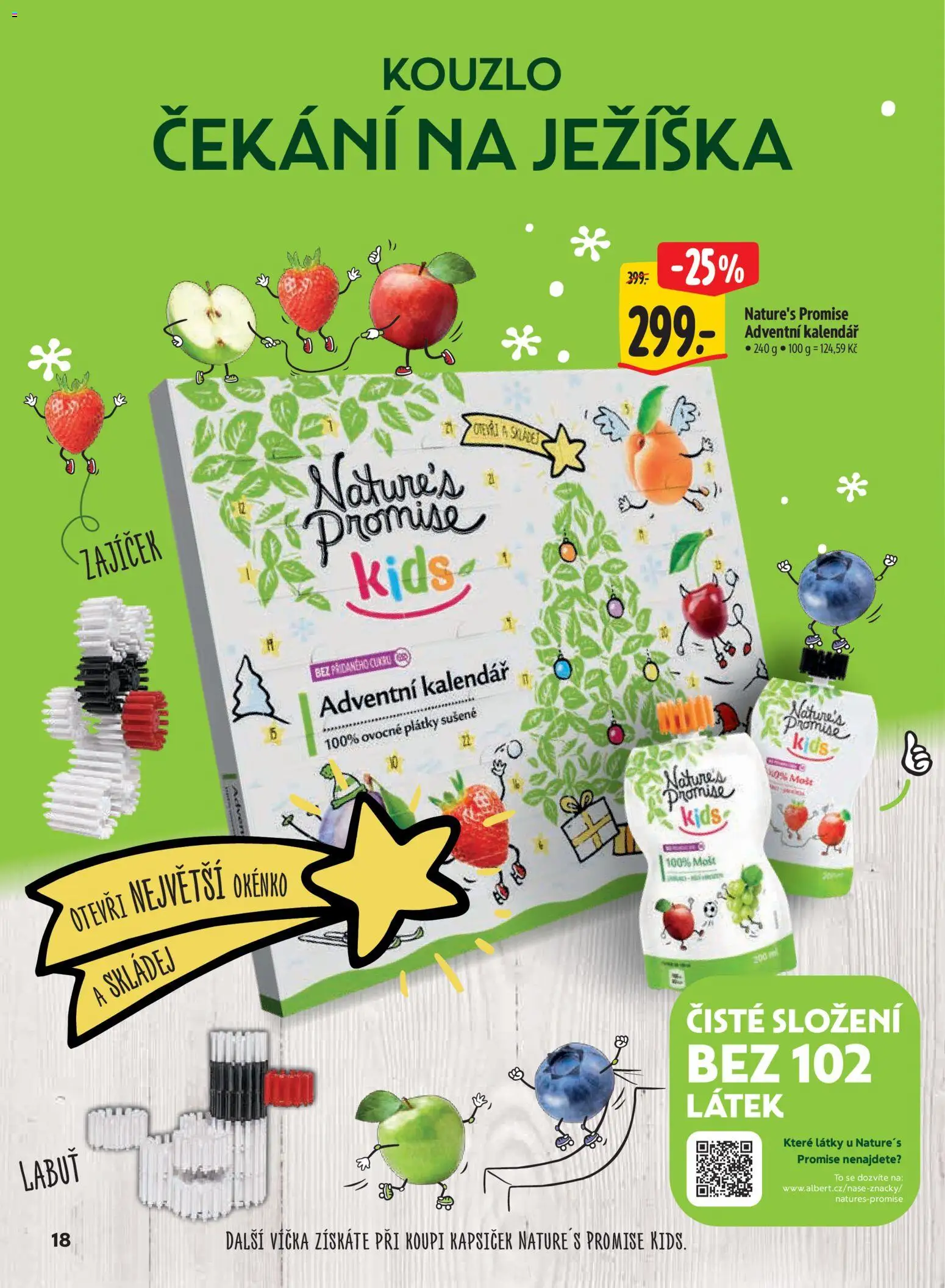 Albert leták - Hypermarket Kouzlo Vánoc od 29.10.2026 | Strana: 18 | Produkty: Adventní kalendář, Kalendář