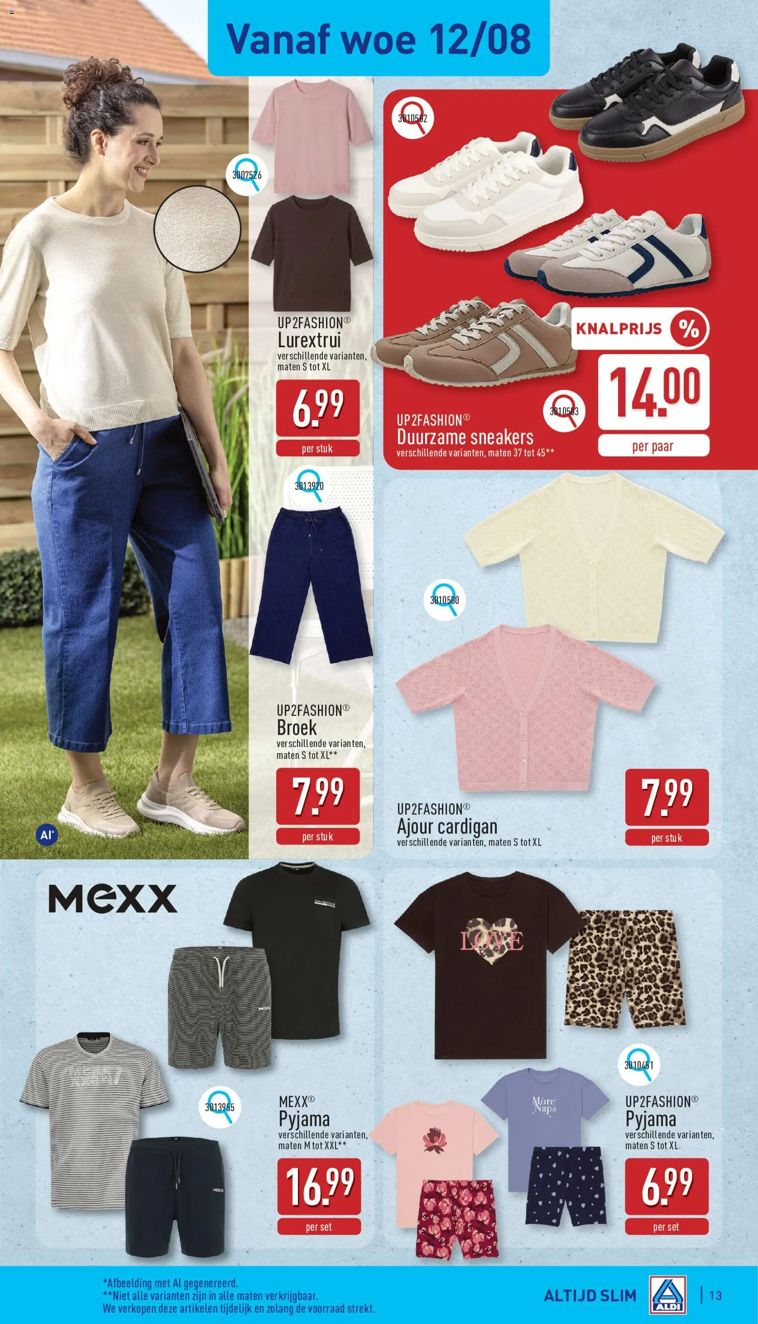{H1} | Pagina: 13 | Producten: Sneakers, Broek, Pyjama
