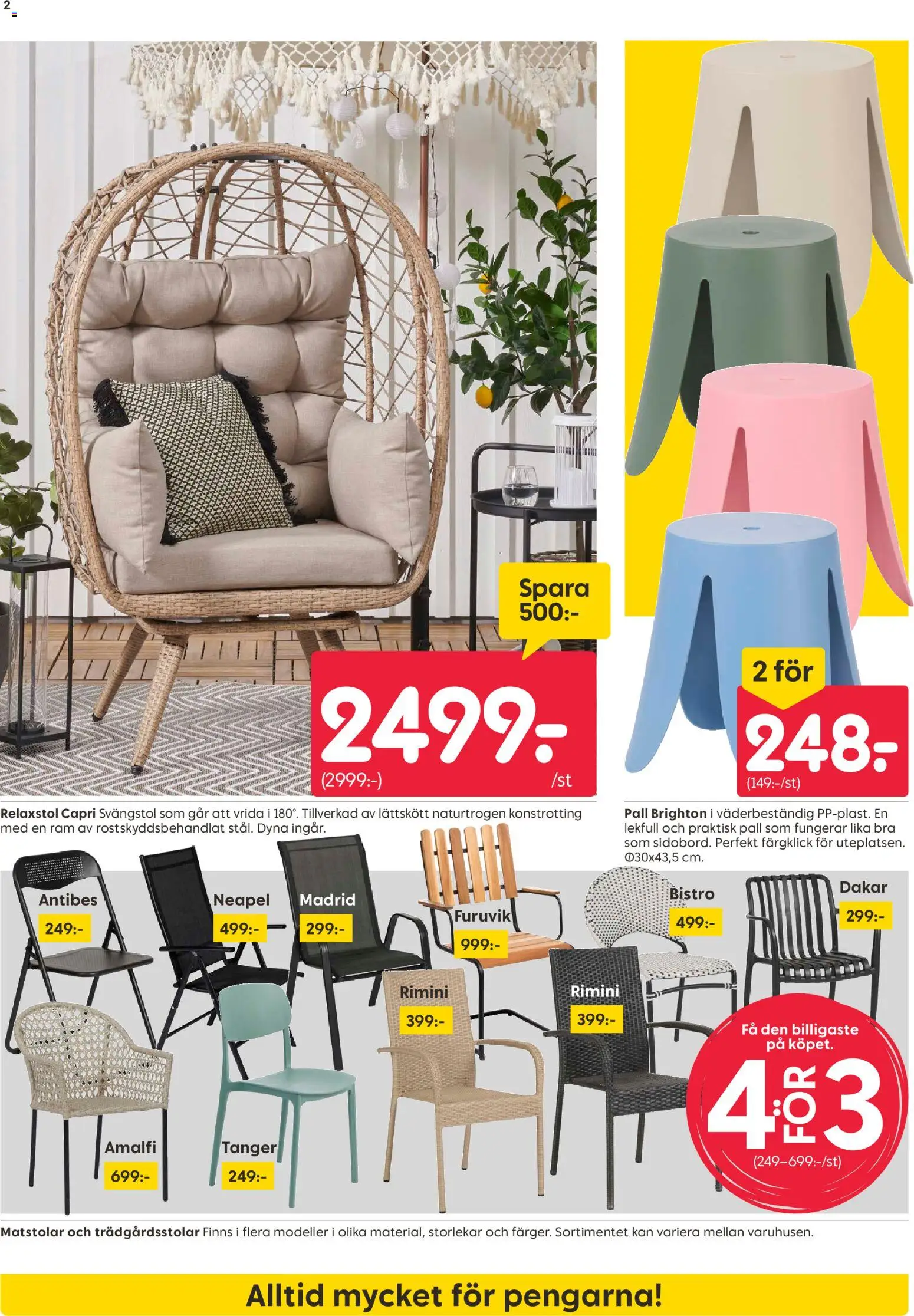Rusta reklamblad aktuell från 01.06.2026 | Sida: 2 | Produkter: Pall
