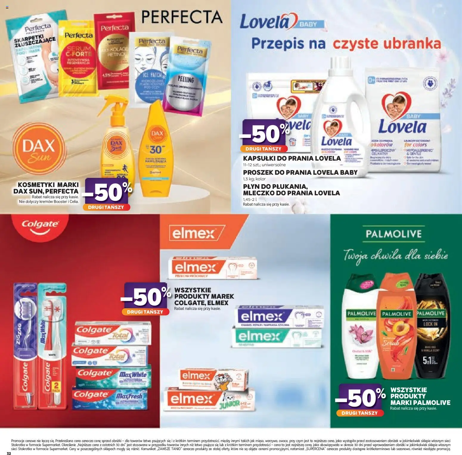 Stokrotka gazetka - Katalog Kulinarny od 20.08.2026 | Strona: 32 | Produkty: Kapsułki, Stokrotka, Kosmetyki, Proszek do prania