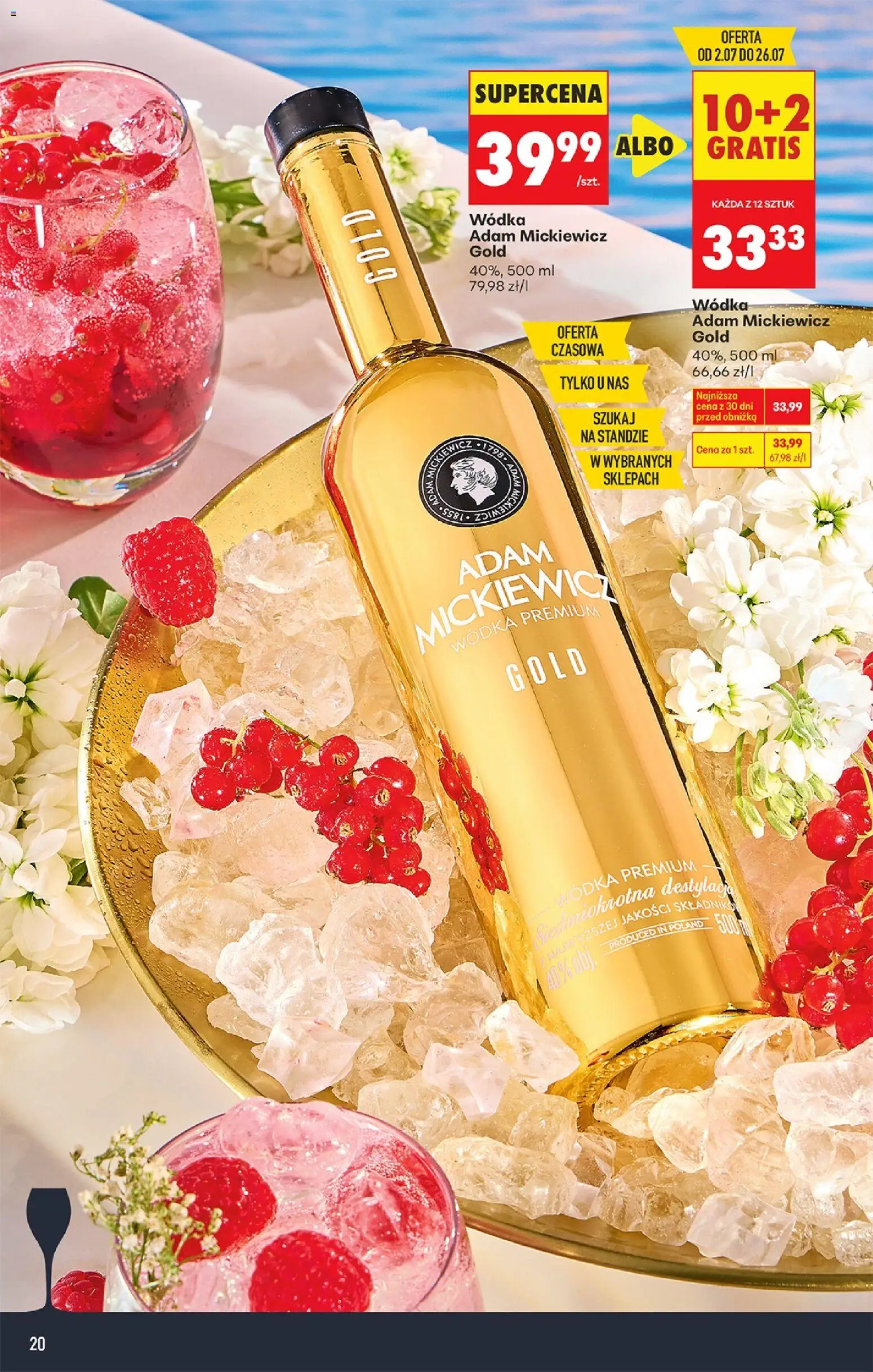 Biedronka gazetka - Czas na toast od 29.06.2026 | Strona: 20 | Produkty: Vodka, Wódka