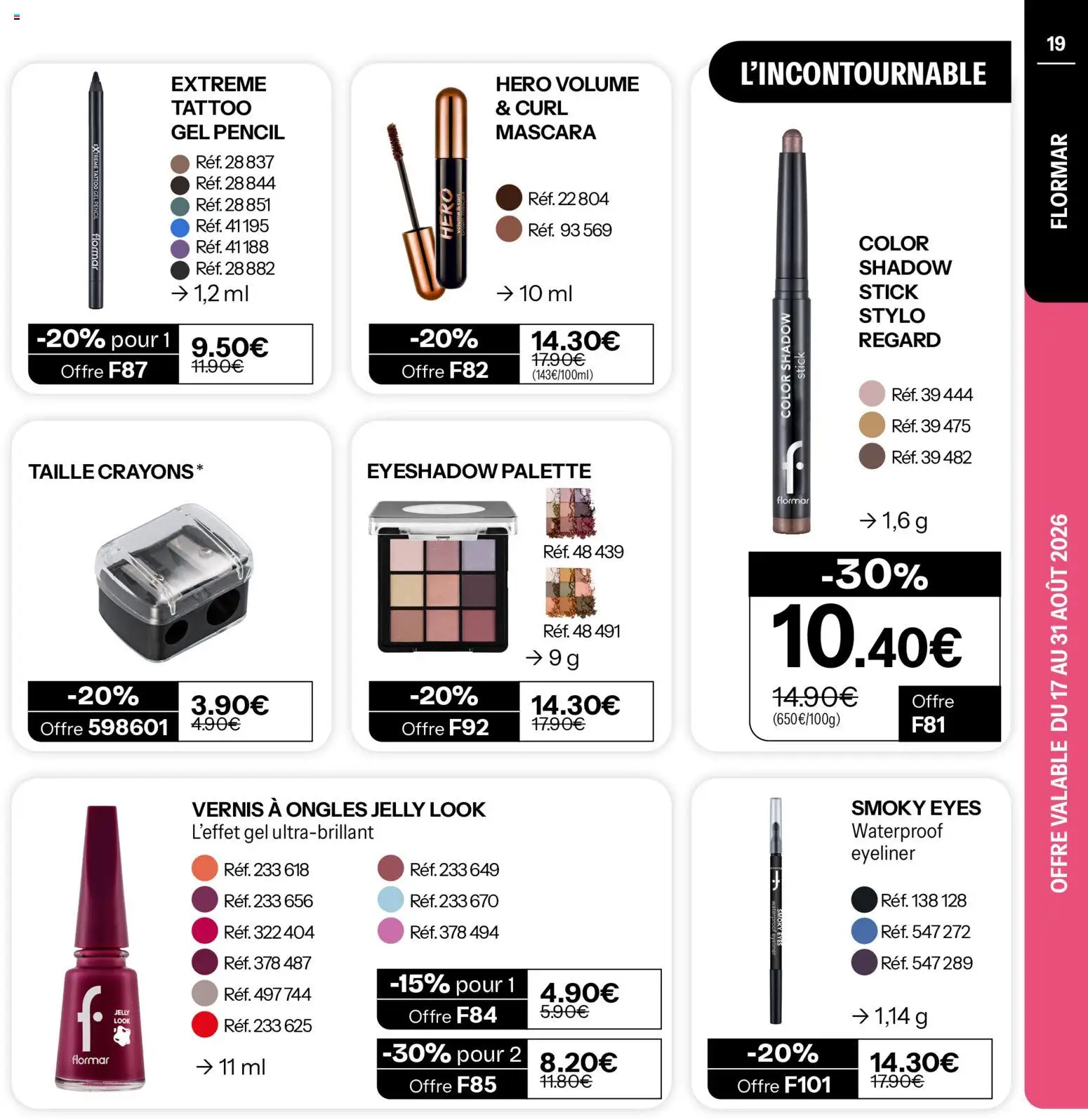 {H1} | Page: 44 | Produits: Mascara, Stylo