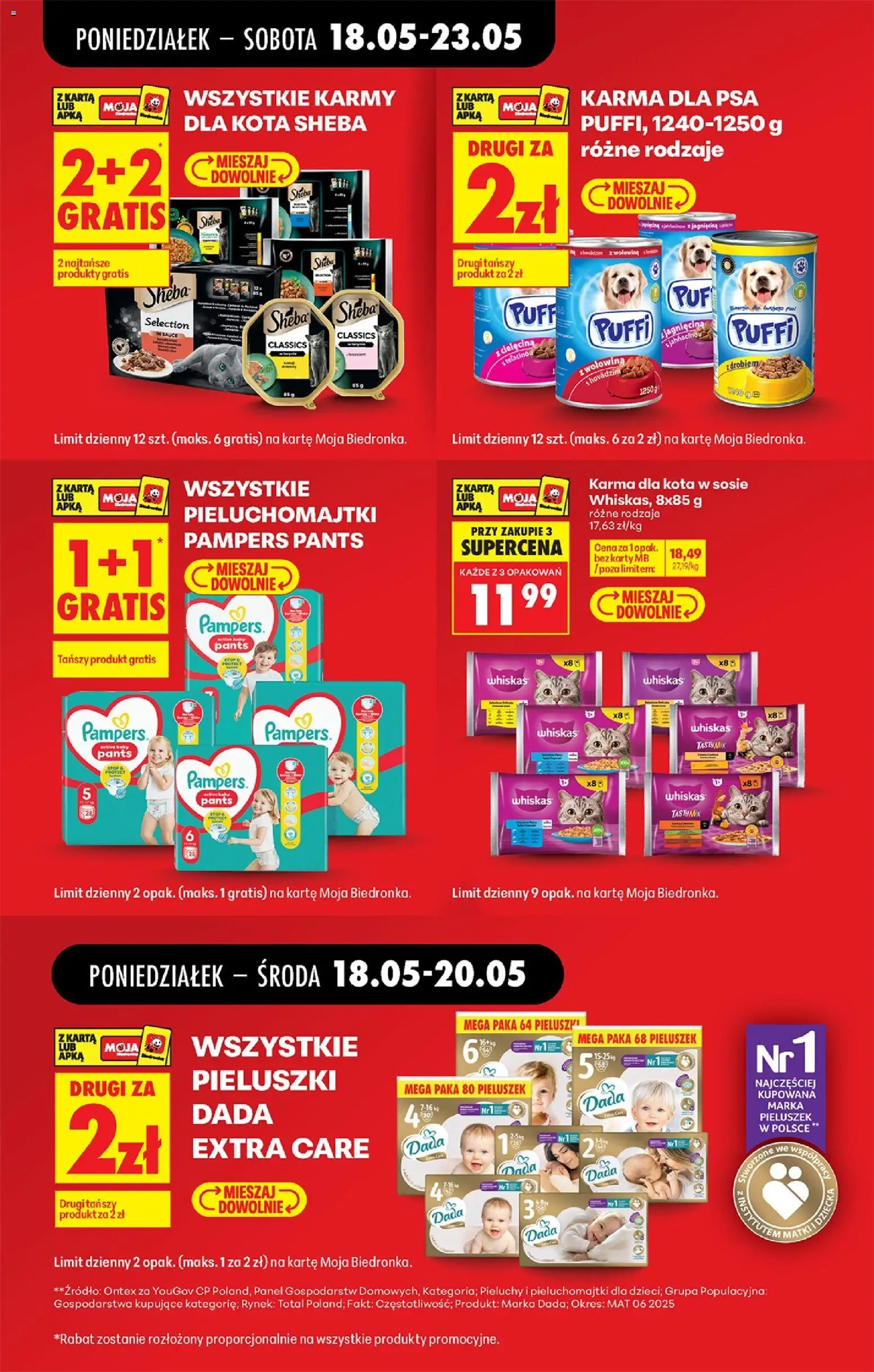 Biedronka Polsko leták od 18.05.2026 | Strana: 17 | Produkty: Whiskas, Pampers, Pants, Pampers Pants