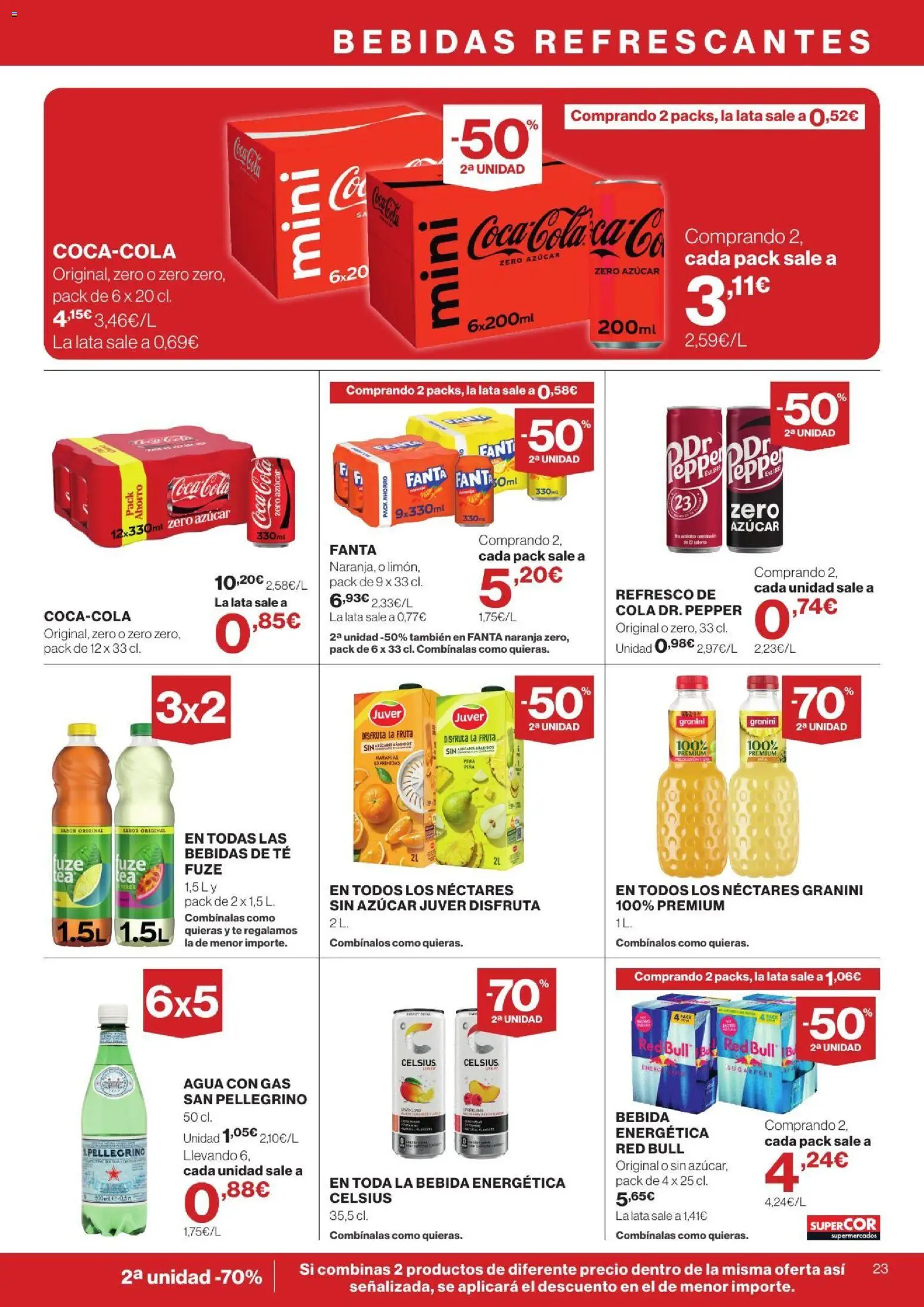 Supercor folleto │ válido desde el 24/09/2026 | Página: 23 | Productos: Piña, Agua con gas, Bebidas, Azúcar
