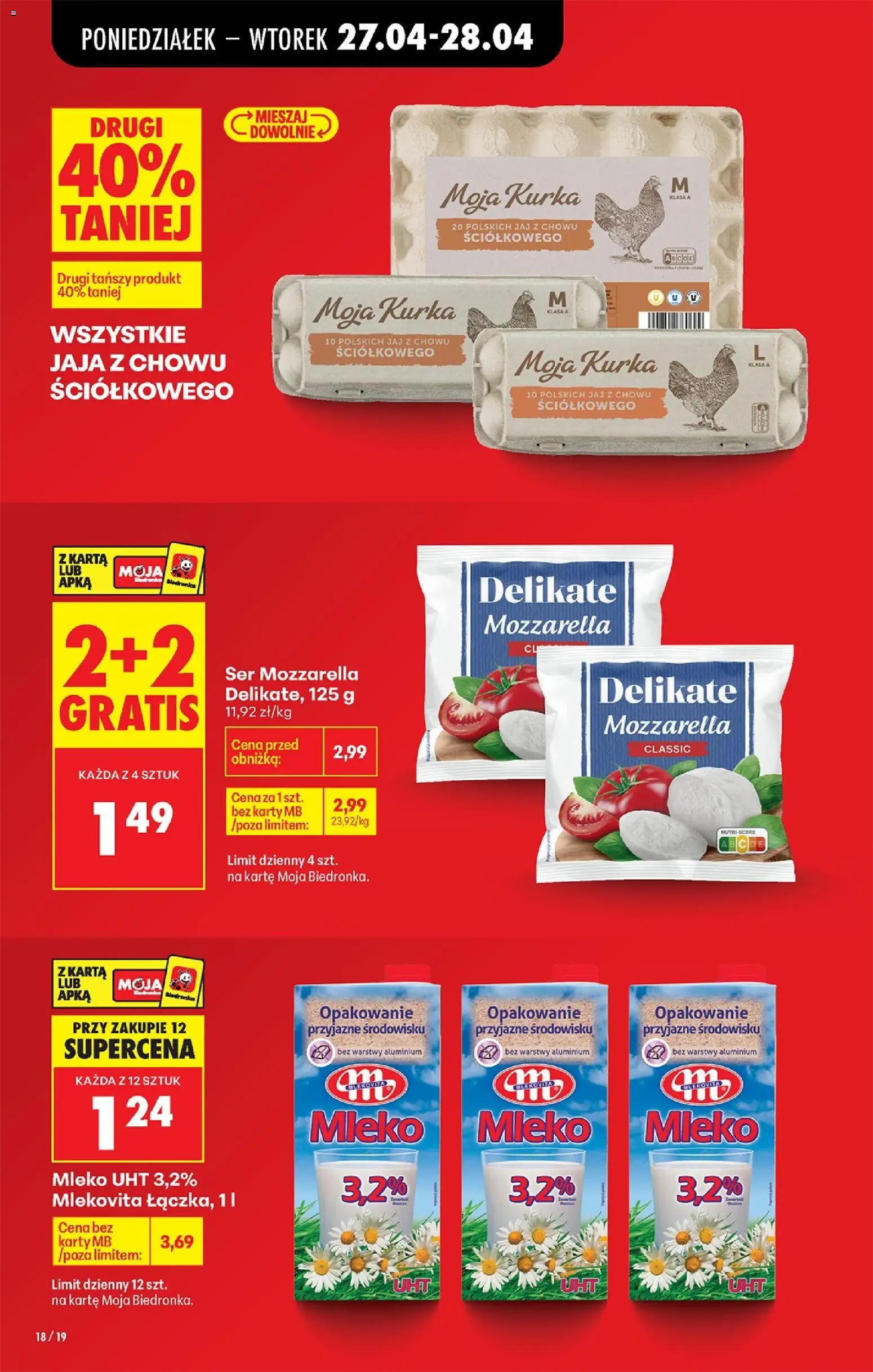 Biedronka gazetka od poniedziałku od 27.04.2026 | Strona: 36 | Produkty: Karta, Malina, Lody na patyku, Mini rożki