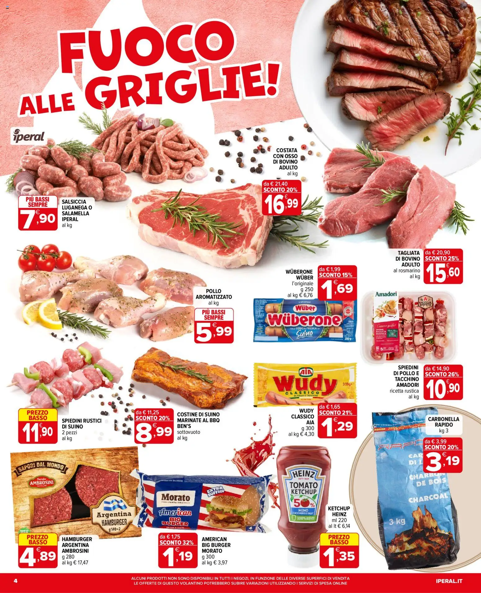 Volantino Iperal del 29/07/2026 | Pagina: 4 | Prodotti: Salamella, Salsiccia, Polo, Rustici