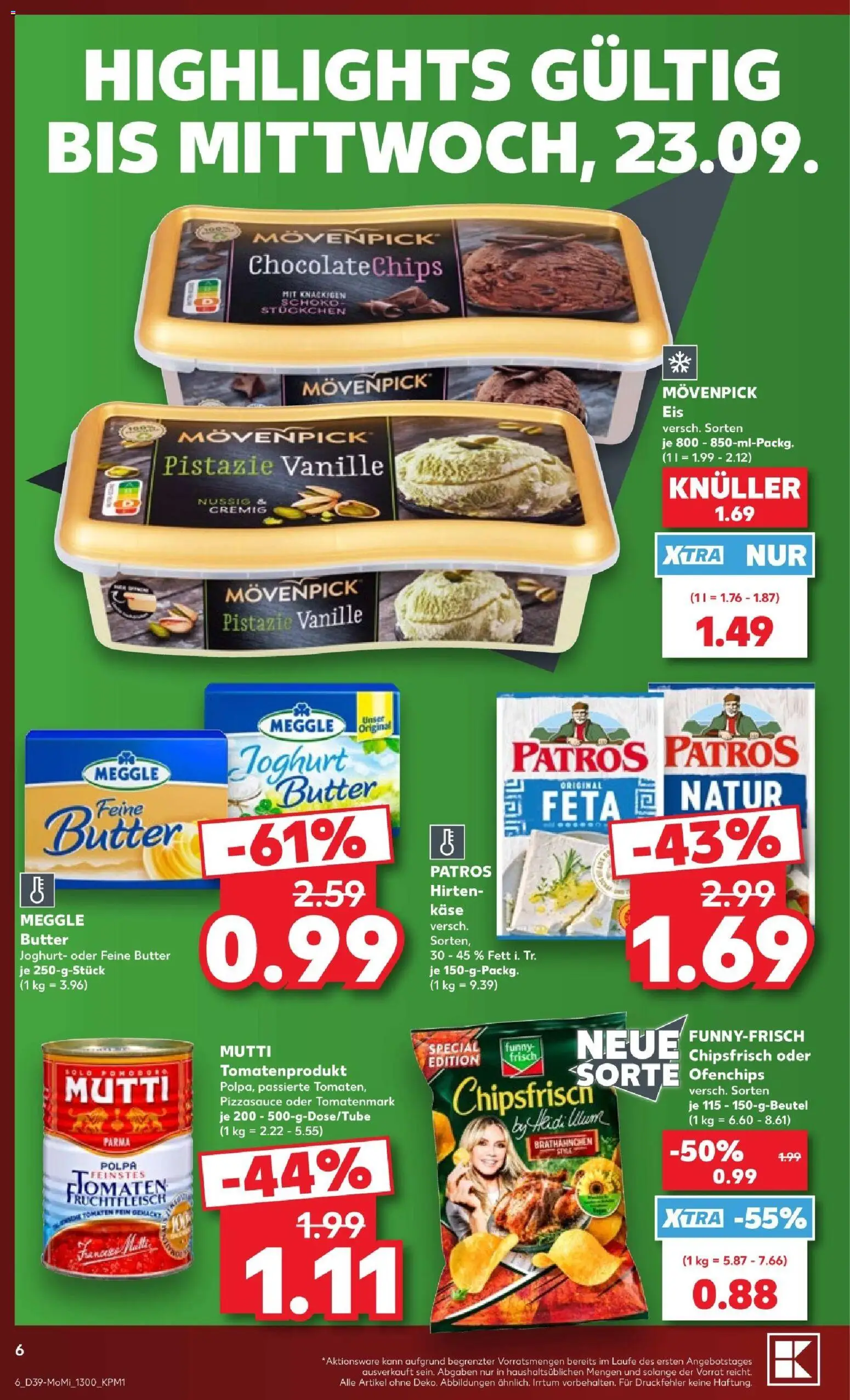 Kaufland Prospekt Köln – gültig ab 21.09.2026 | Seite: 6 | Produkte: Feta, Joghurt, Patros, Vanille