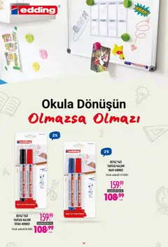 26 Ağustos 2026 tarihinden itibaren geçerli olan CarrefourSA kataloğu önizlemesi | Sayfa: 14 | Ürünler: Yazı tahtası, Yazı tahtası kalemi
