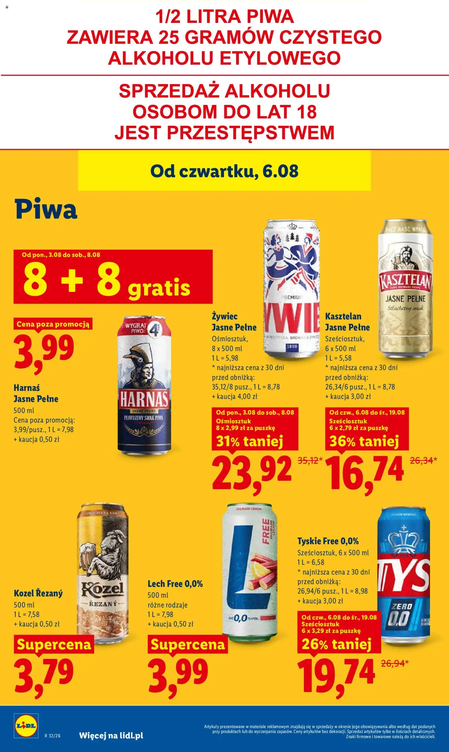 Lidl Polsko leták od 06.08.2026 | Strana: 72 | Produkty: Kozel