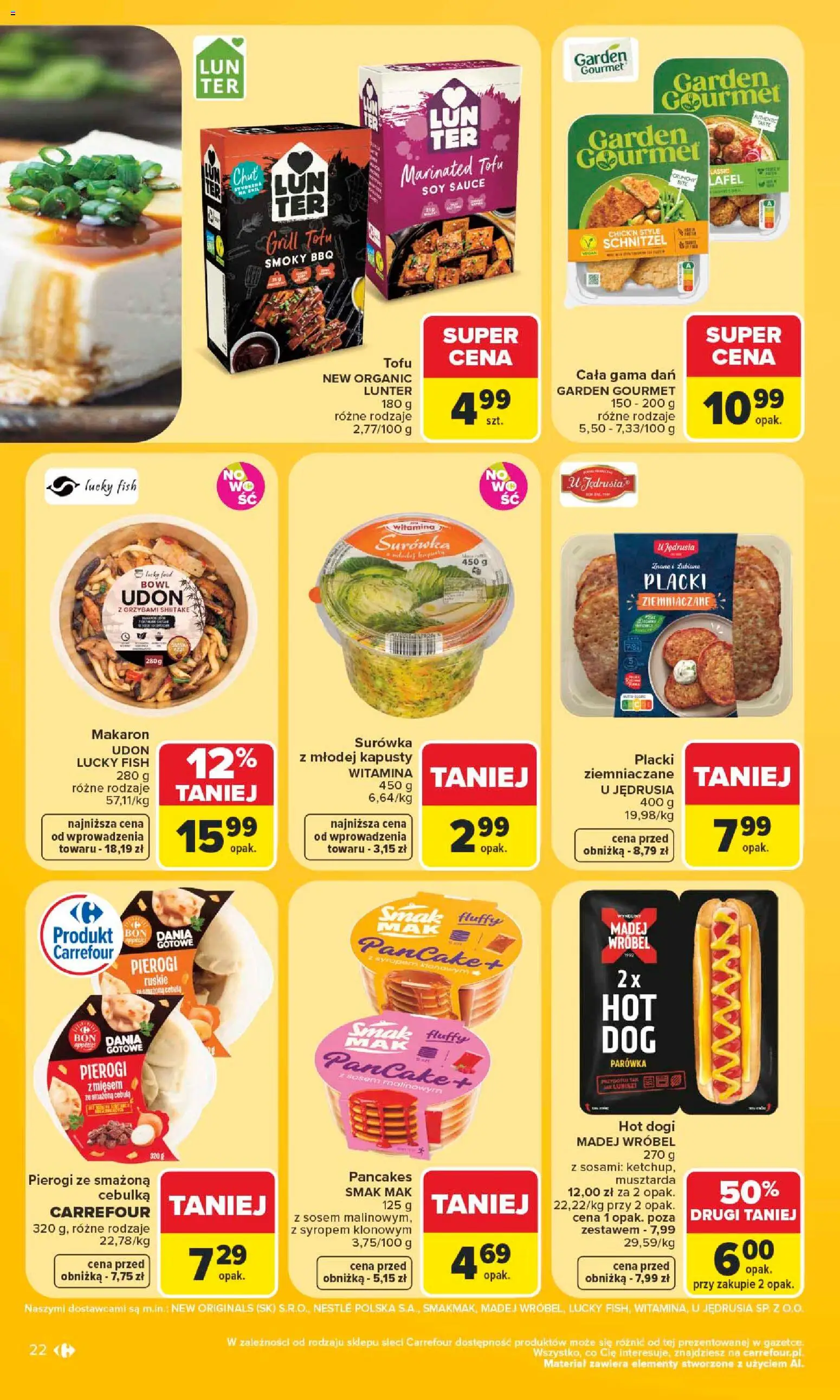 Carrefour gazetka od 06.07.2026 | Strona: 22 | Produkty: Mak, Makaron udon, Tofu, Pancakes