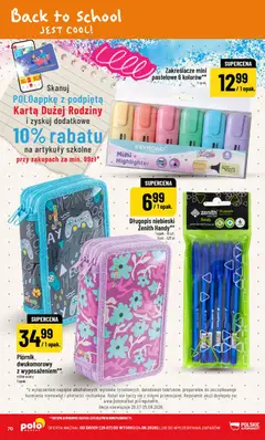 Pogląd oferty "POLOmarket gazetka" - ważna od 29.07.2026 | Strona: 70 | Produkty: Karta, Artykuły szkolne