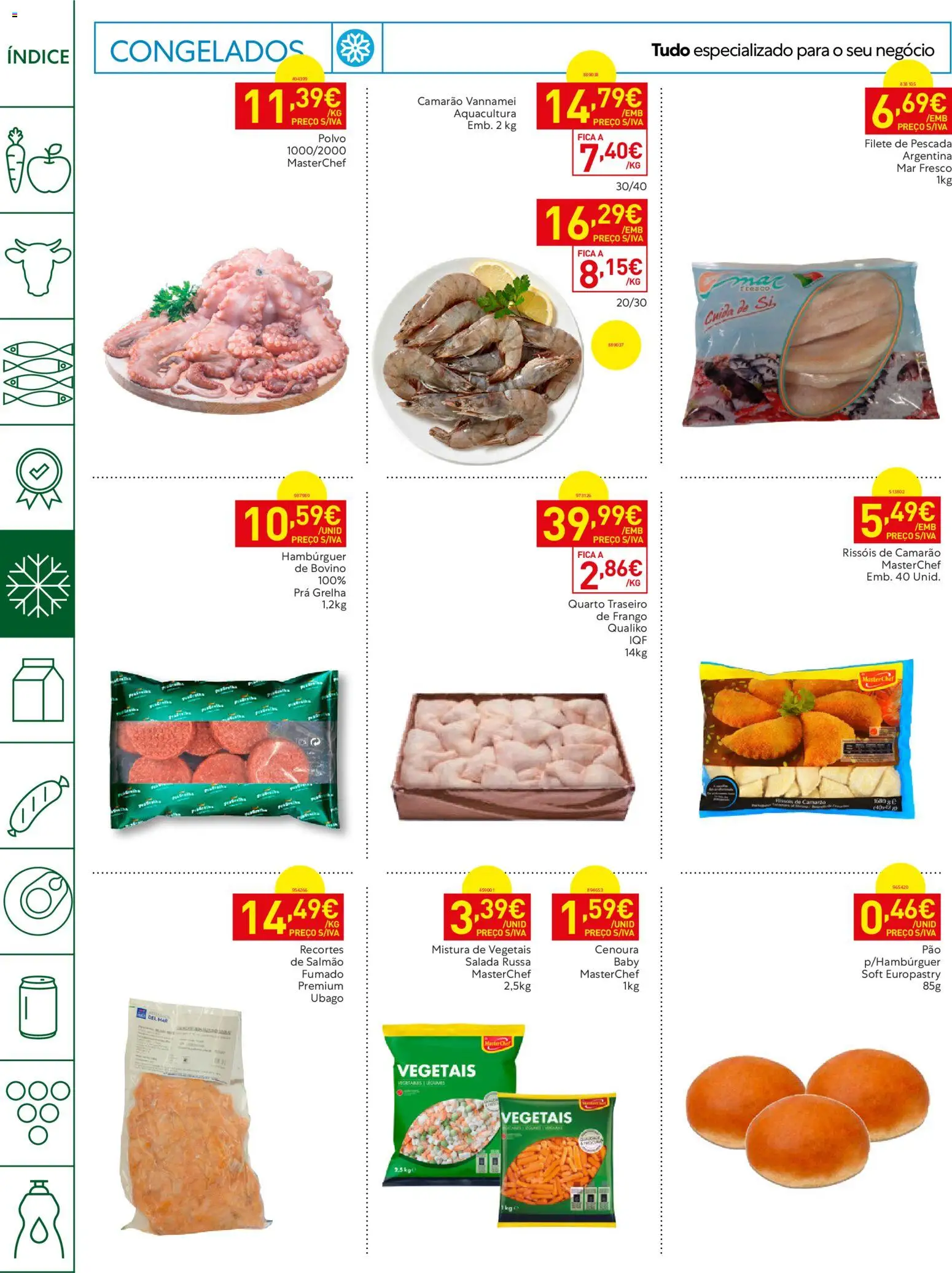 Recheio Horeca Madeira │ válido de 04/08/2026 | Página: 14 | Produtos: Frango, Hambúrguer, Camarão, Cenoura