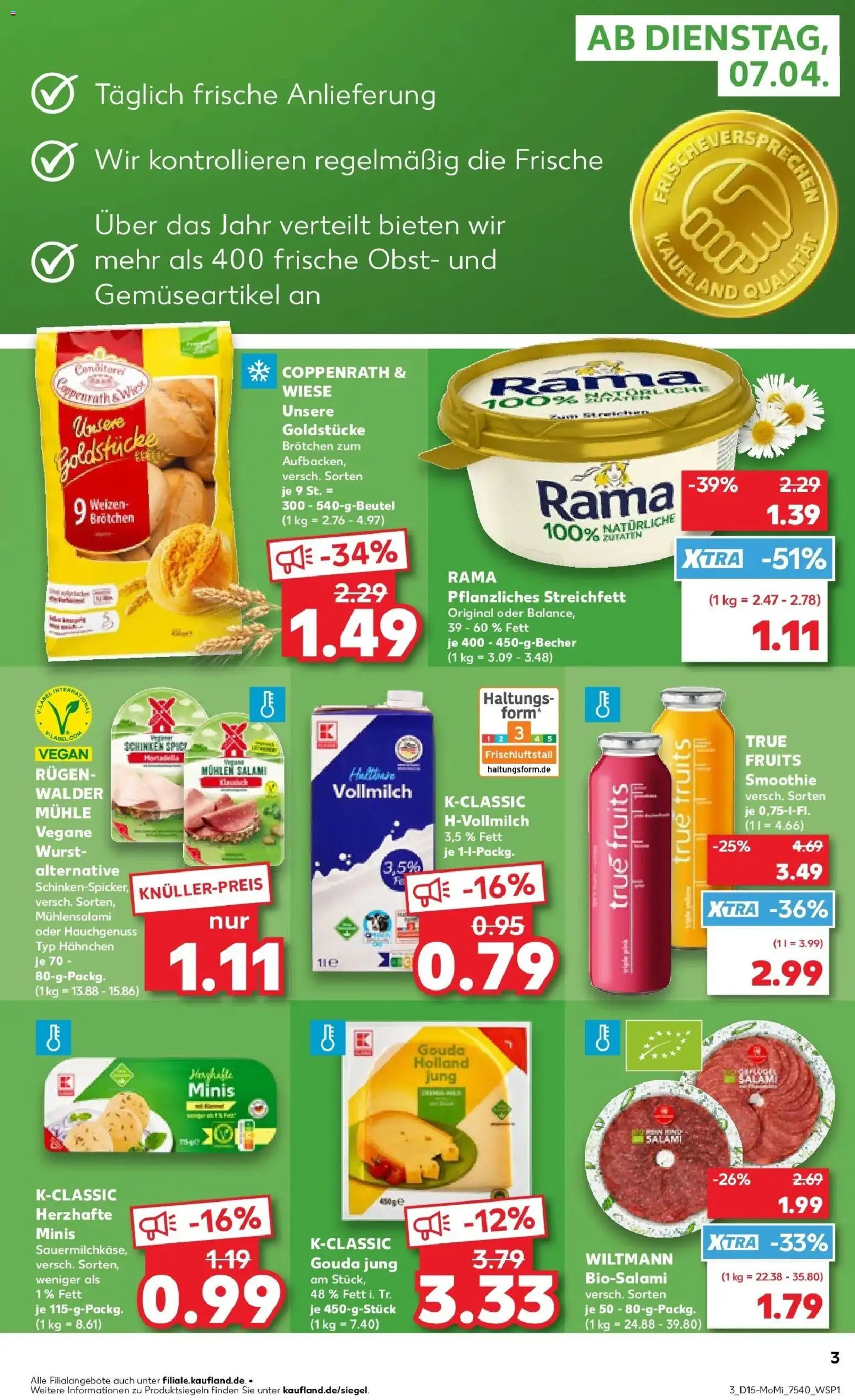 Kaufland Prospekt Quedlinburg	 – gültig ab 07.04.2026 | Seite: 3 | Produkte: Rama, Gouda, Wurst, Salami